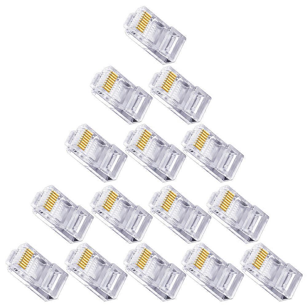 White Ethernet Cable Connector with Reinforced Clip and Bend Resistant Design for Network Cable