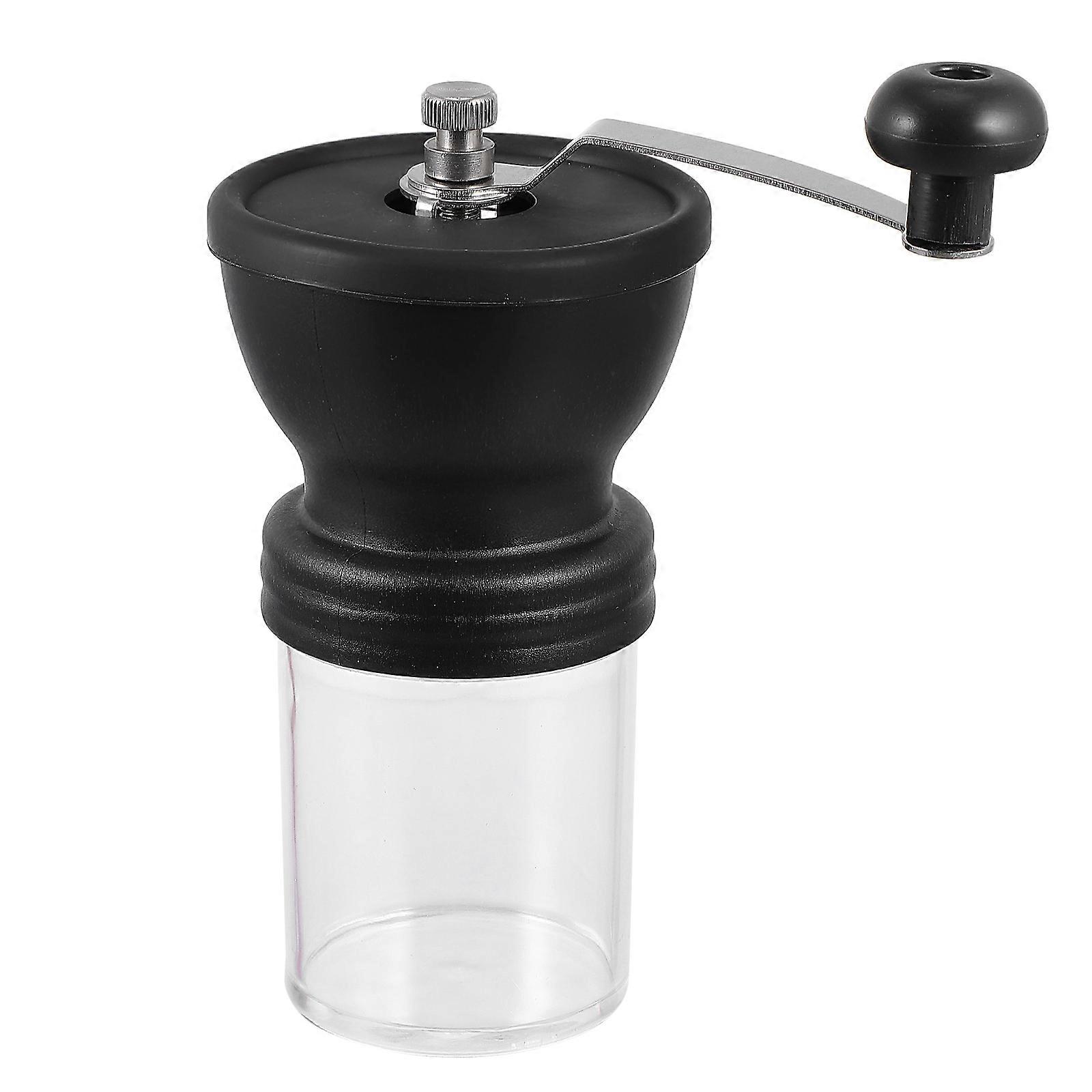 1Pc Manual Coffee Bean Grinder for Grinding Use with Stainless Steel Handle Black