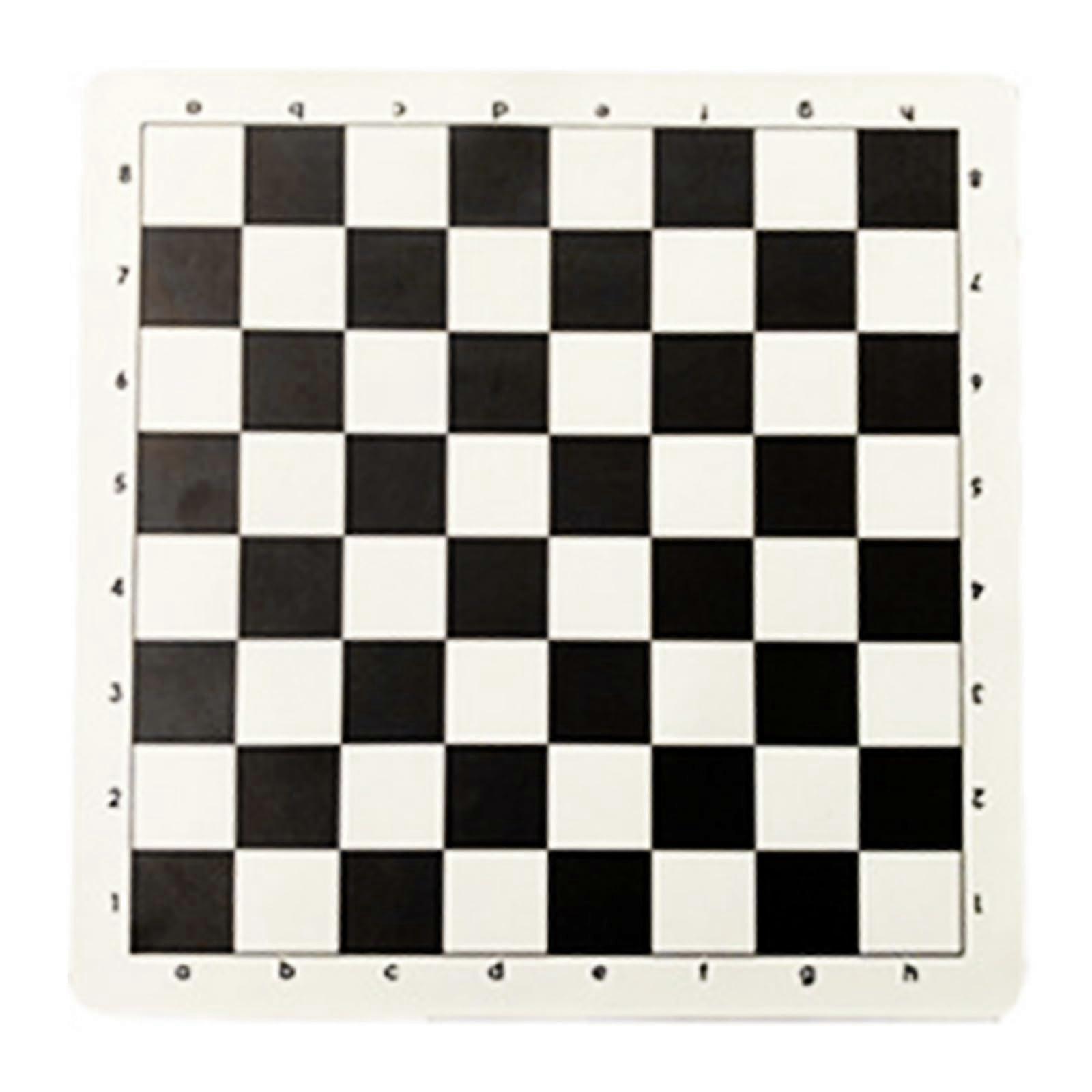 Portable Soft Rollable Leather Chessboard Tournament Chess Mat Foldable Easy To Use Black And White Small
