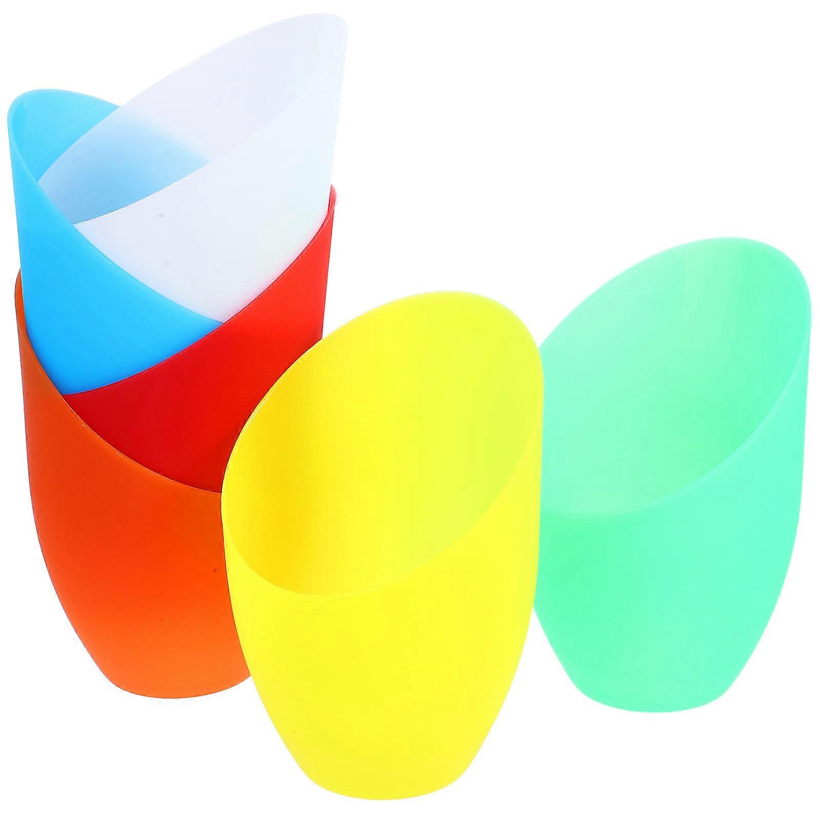 Horseshoe Lampshade Replacement Small Drum Lamp Shade For Pendant Lamps Calla Shape Design White Color Plastic Material 6Pcs