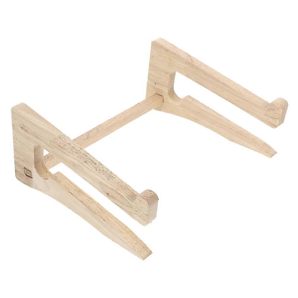 Wooden Laptop Riser Stand for Heat Dissipation, Sturdy Keyboard Holder for Desk Use with Notebooks and Computers