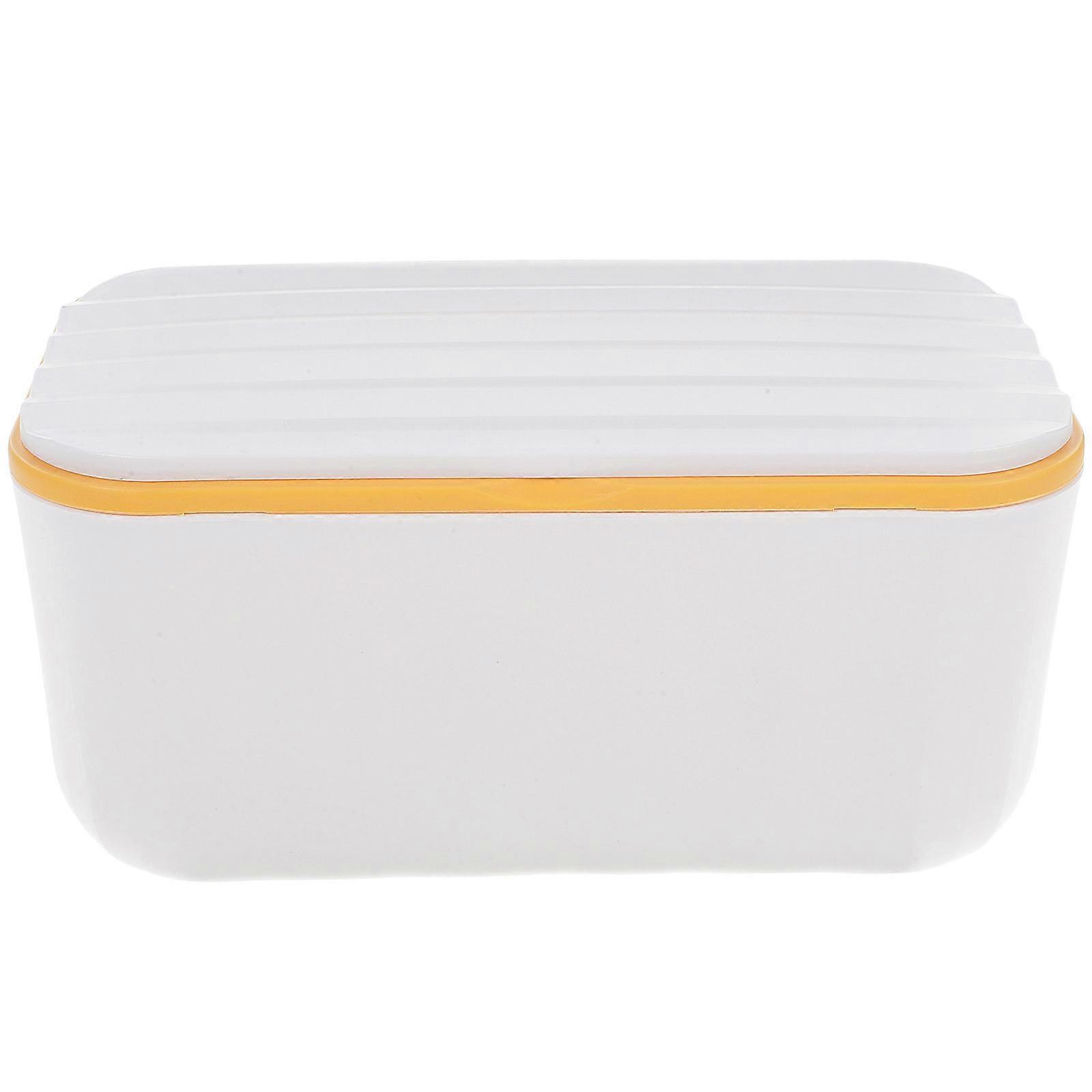 Bathroom Tissue Holder Tissue Box Organizer Cover Rectangular PP Material 1Pcs