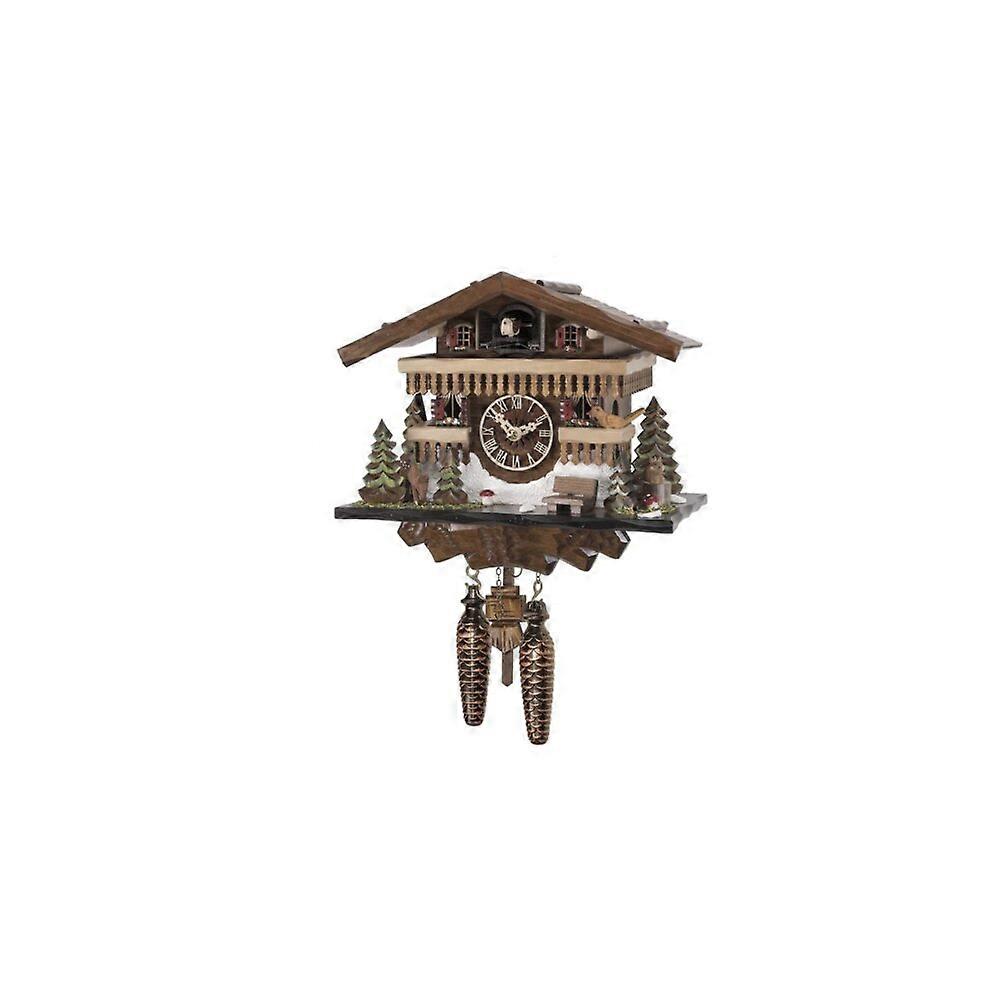Engstler - 461_Q - Cuckoo Clock - Quartz - Walnut - 22 cm