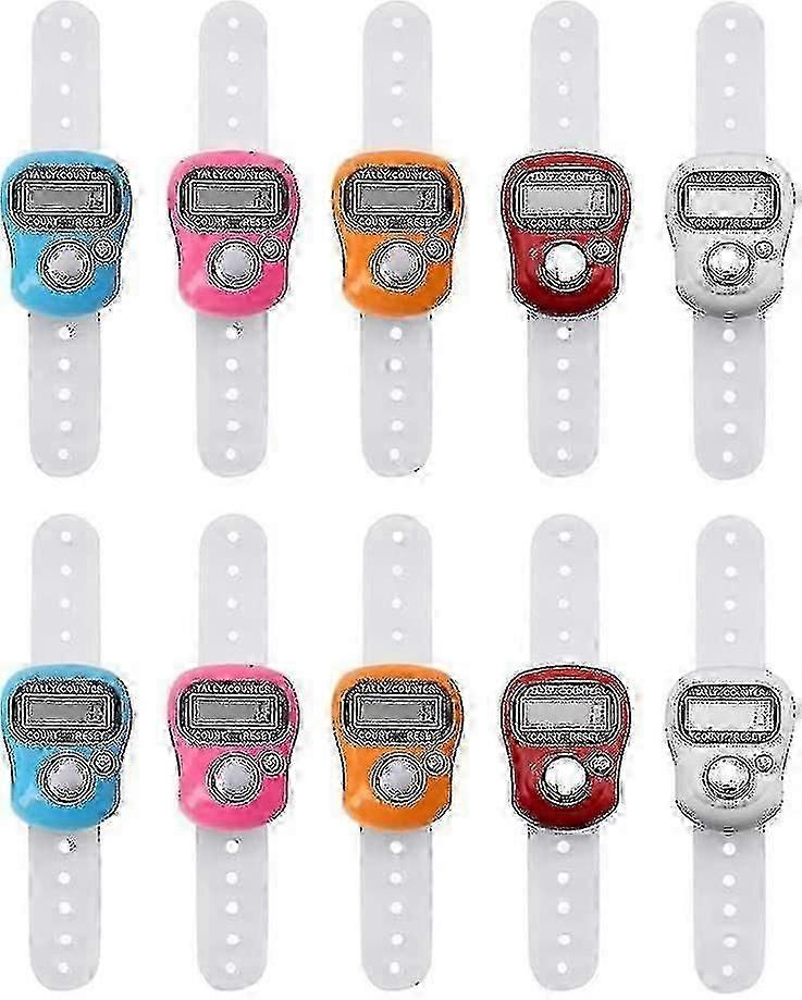 Finger Counter, 10pcs Hand Counter, Finger Counter, Electronic Counter Lap Counter, with LCD Display and Resettable, for Muslim Prayer Case