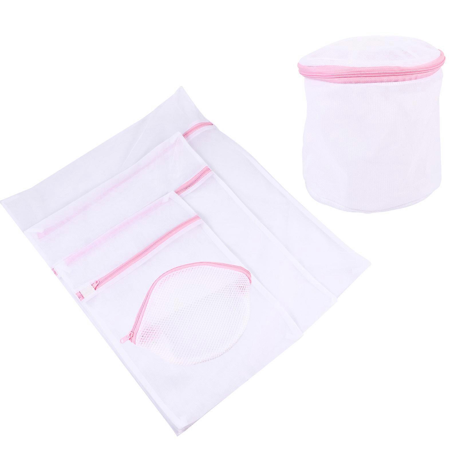 Travel Dirty Laundry Bag Machine Washable General Users 5Pcs White