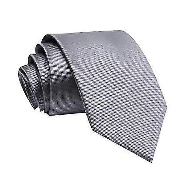 Solid Color Tie Formal Scarf for Men (8cm)[HK] grey