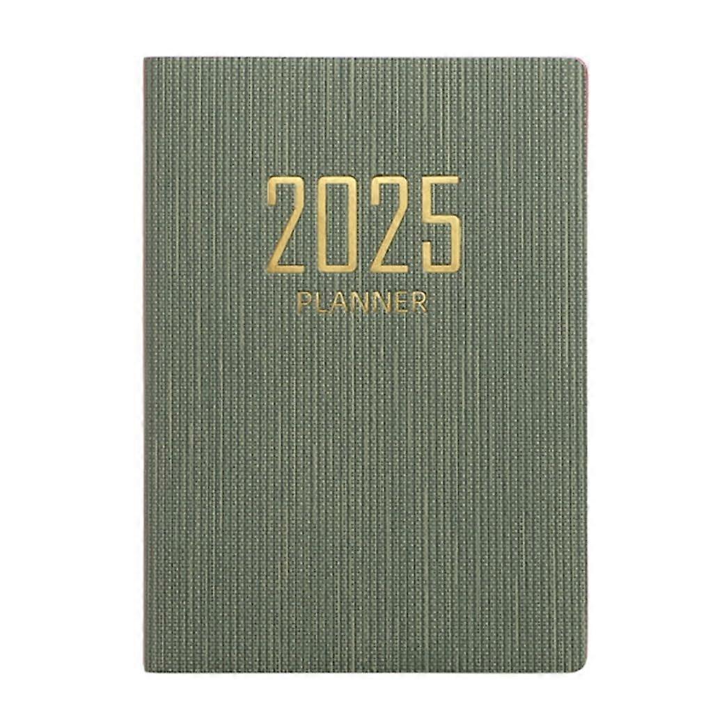 Diary 2025 A7 Weekly Daily Planner Notebook 365 Days Ink Green Efficient Journaling Notepad