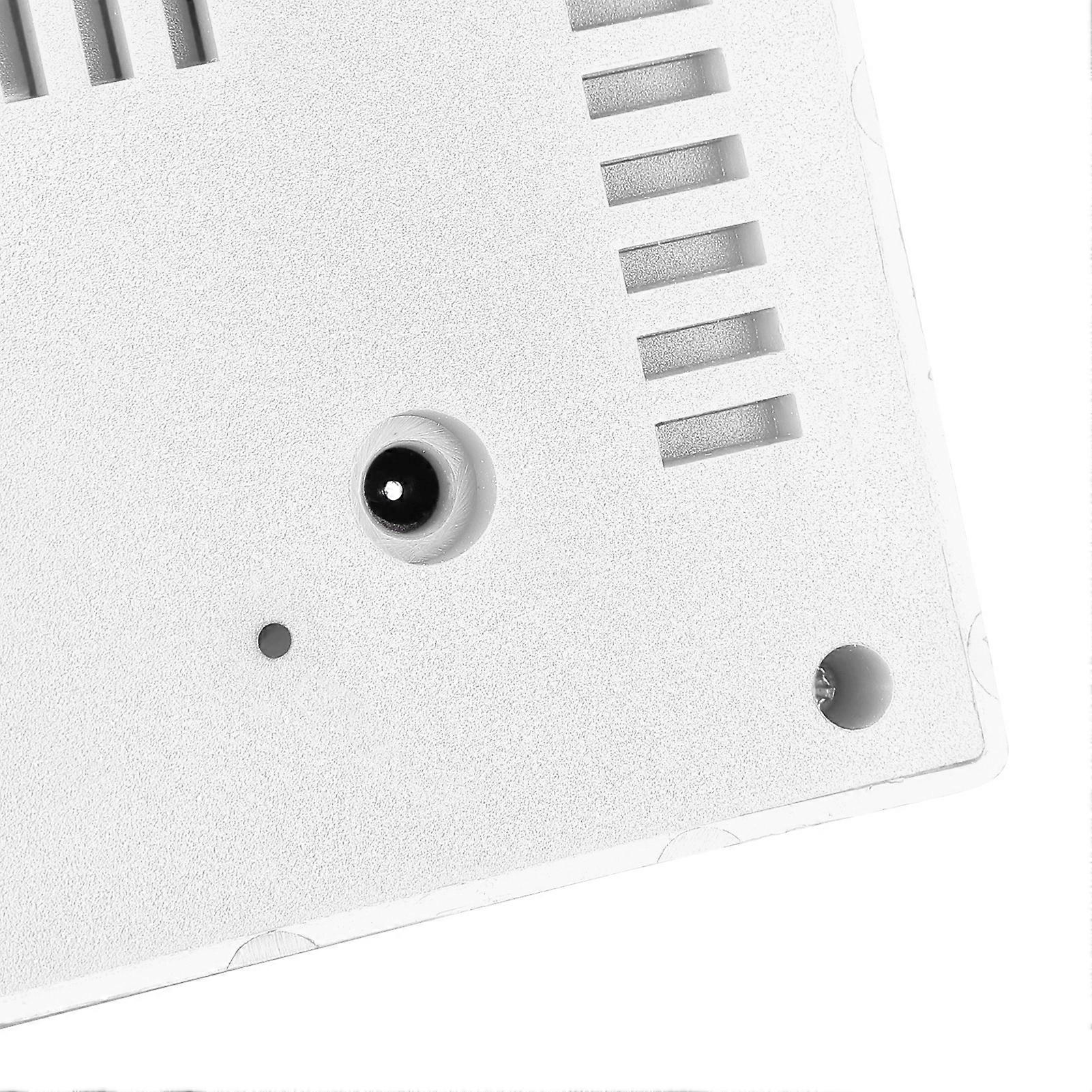 LED Digital Alarm Clock Silent Smart Temperature Date Luminous LargeScreen Desktop Makeup Mirror(White )