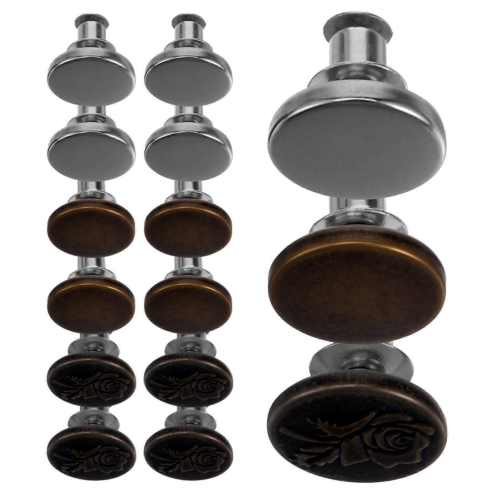 Practical Alloy Jeans Buttons for DIY Pants Replacement with Detachable Design and Smooth Surface Multi 15Pcs
