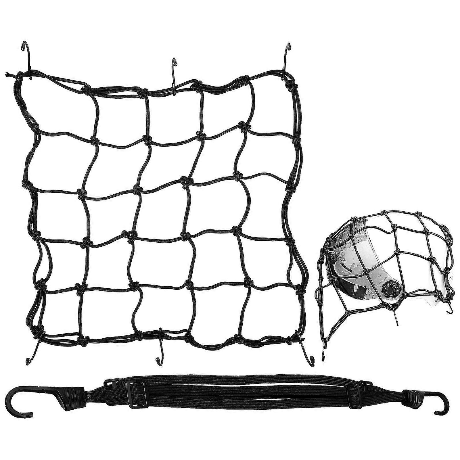 Bike Cargo Net 1Set Black Durable Nylon for Bike Use with Stable Fixation