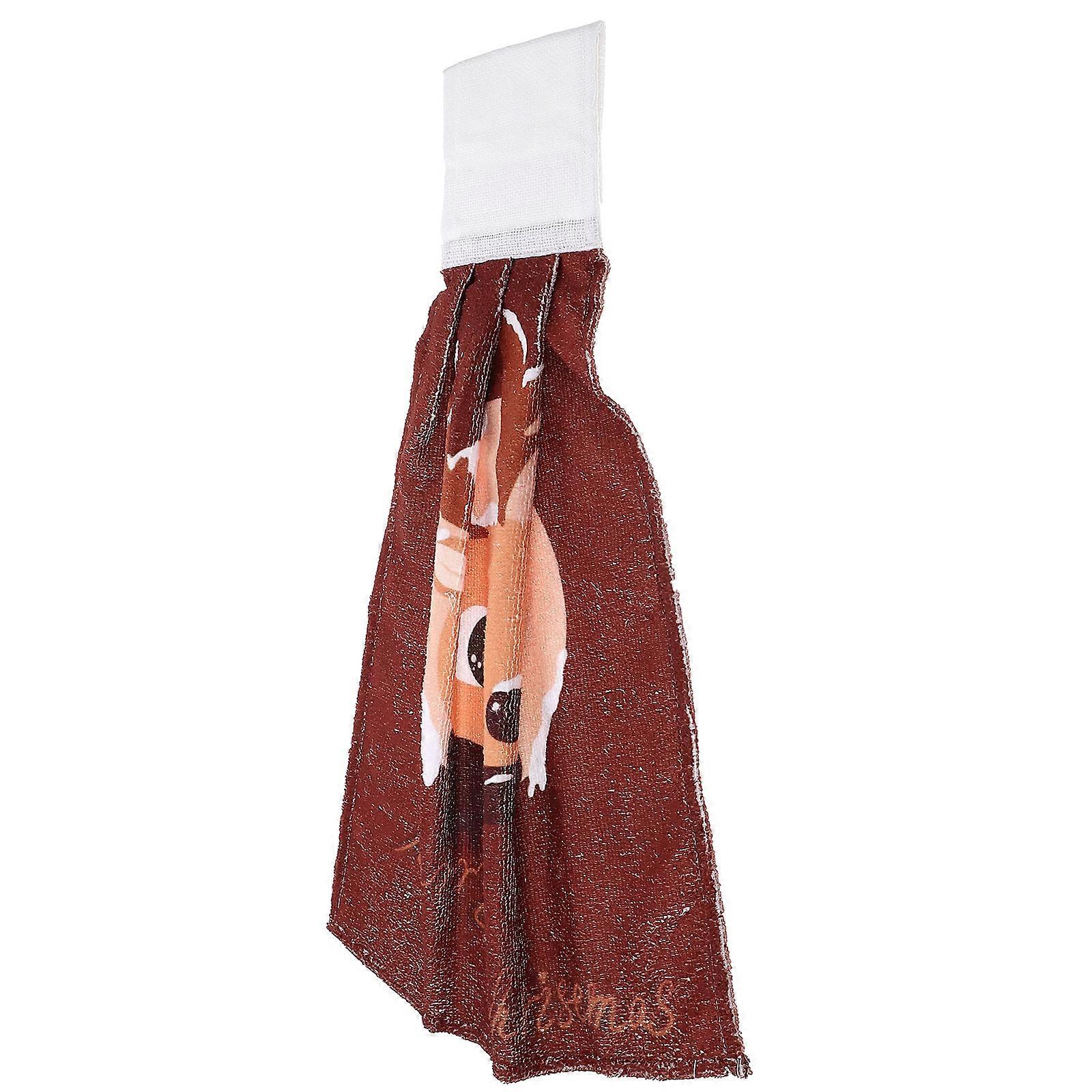 Quick Dry Hand Towel Hanging Hand Towel for Hotel Use Decorative and Reusable 43.2x30.5cm Coffee 1Pack