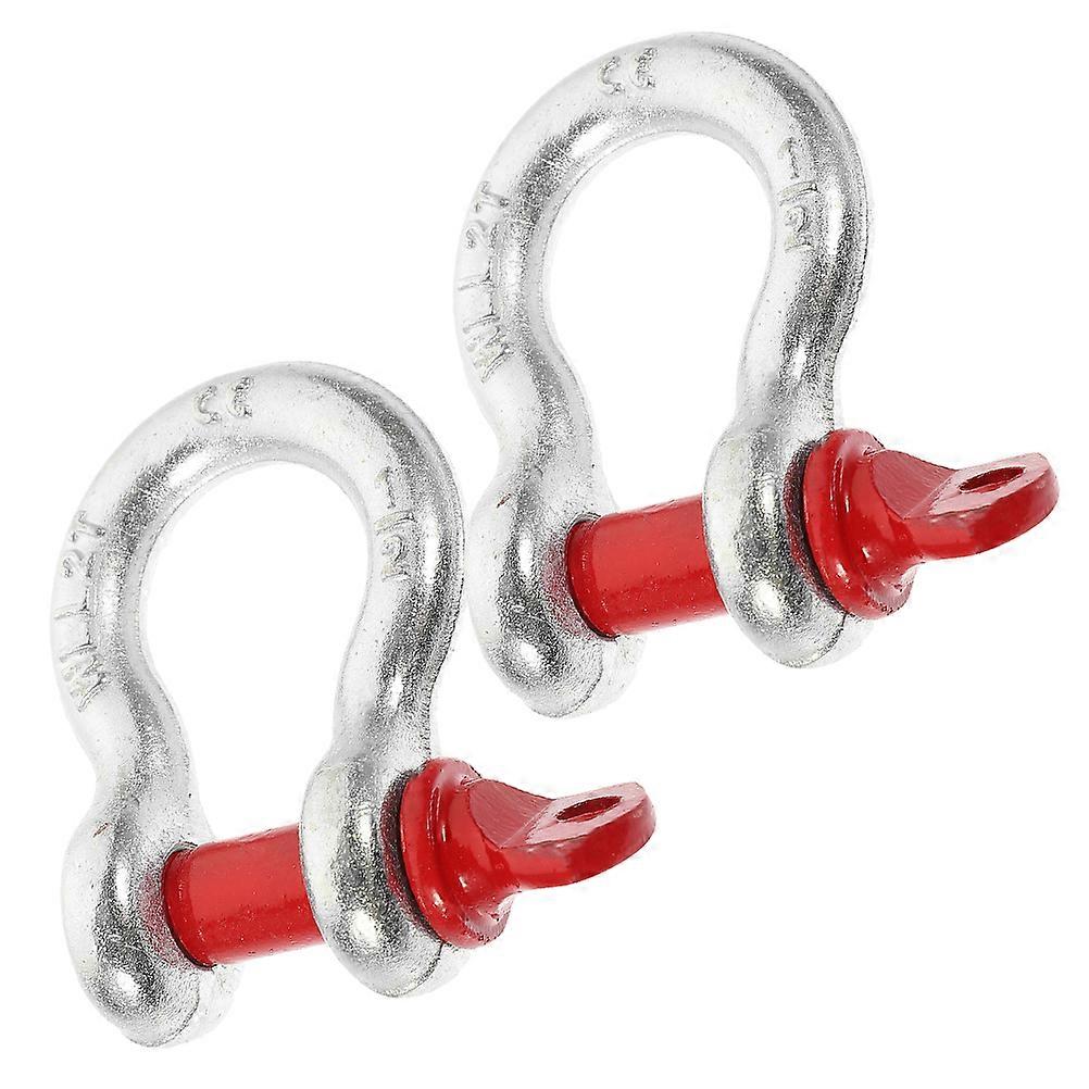Screw Pin Shackle Heavy Duty D Ring Shackles Galvanized Steel Safety Regulations Compliance Towing Operations 8.50X8.00X3.10Cm 2Pcs