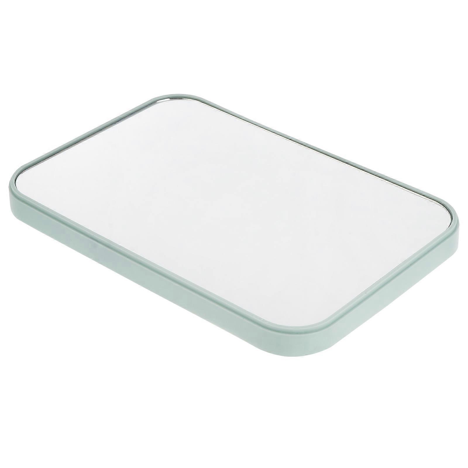 Foldable Portable Makeup Mirror for Women – Compact Surface Glossy Light Green Cosmetic Mirror for Travel and Desktop Use