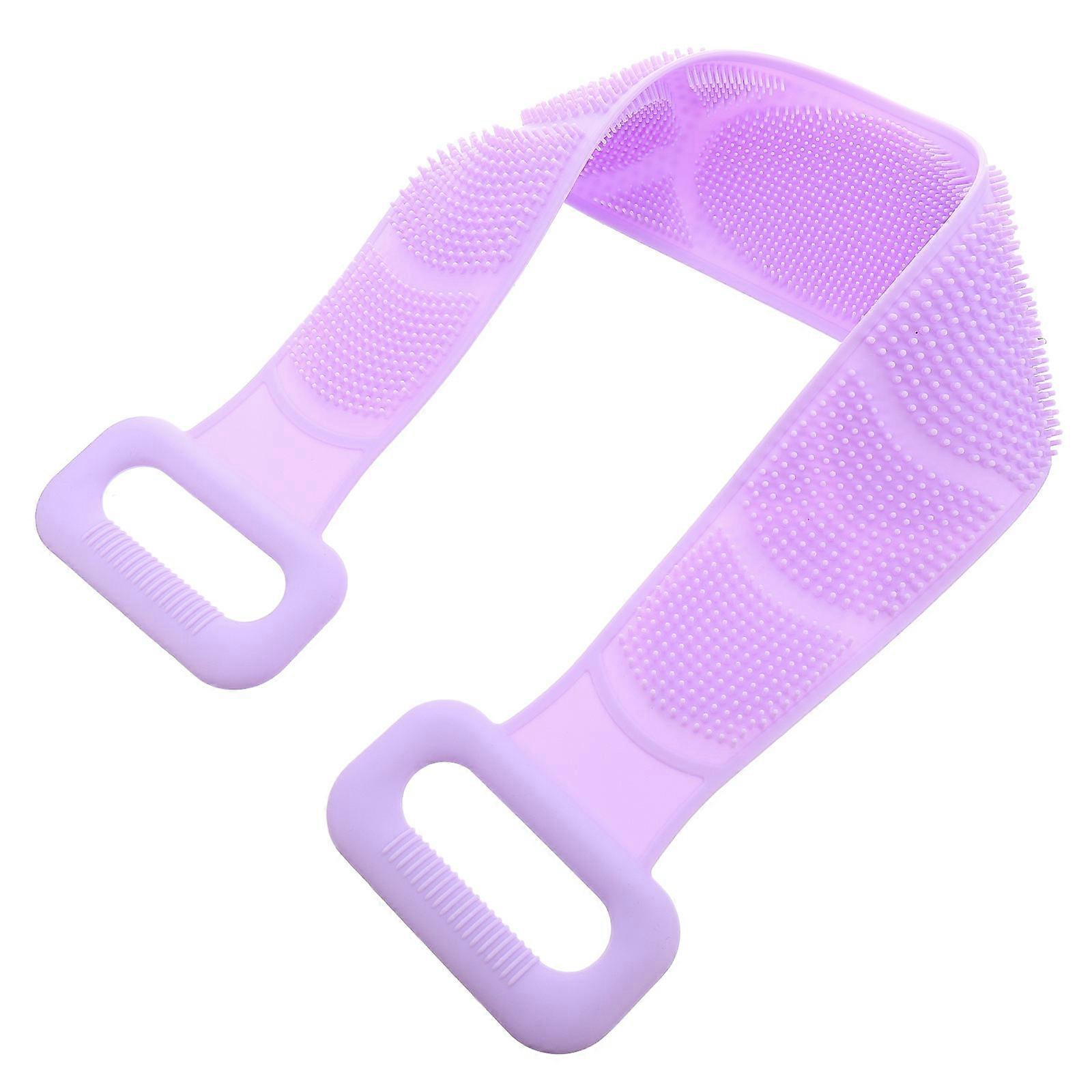 Silicone Body Scrubbing Towel for Bath Use Violet Color Easy Grip Design 1 Piece