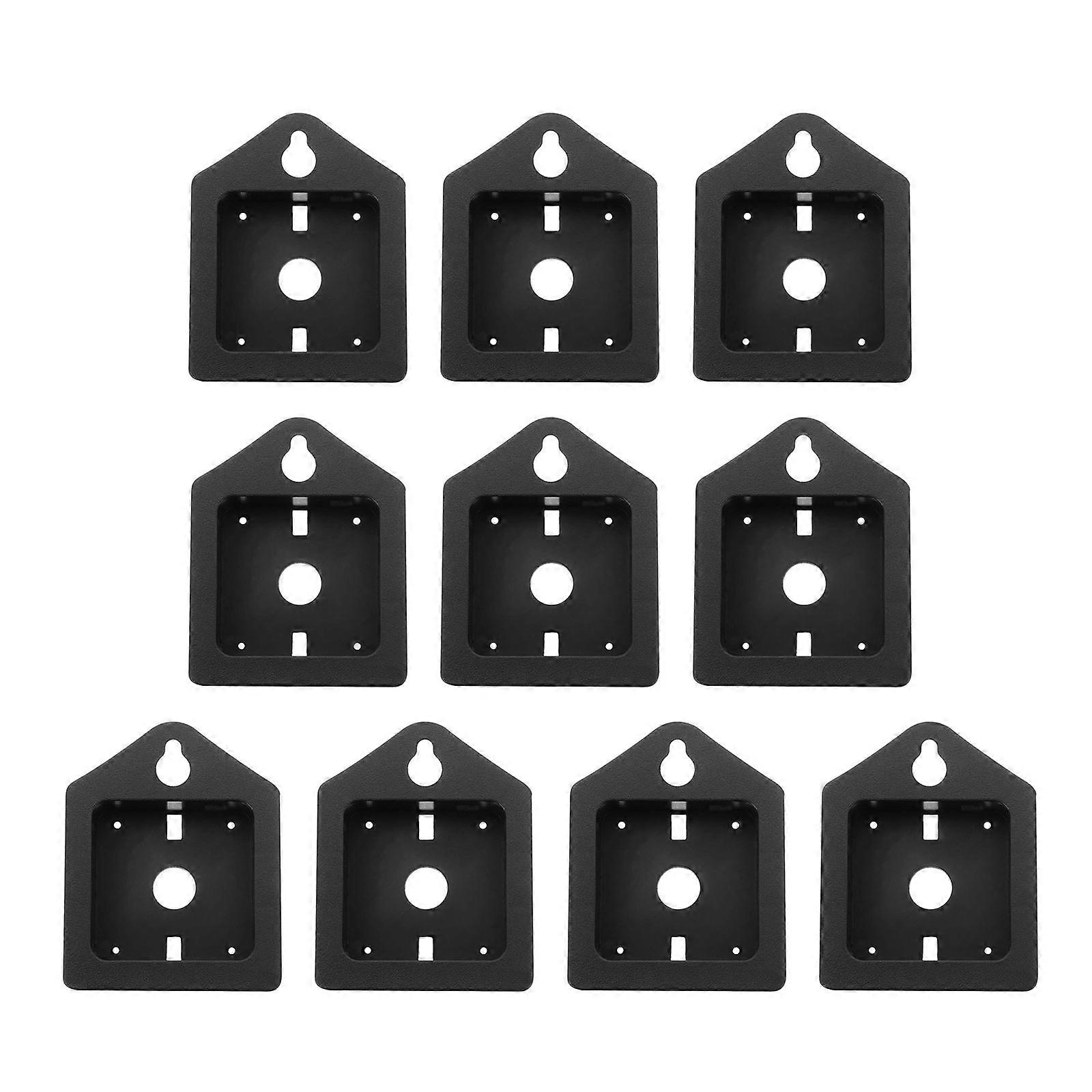 Set of 10 Classical House Shape ABS Plastic Movement Back Cover Housing For Quartzs Clock DIY Projects 98x78mm Black Multicolor