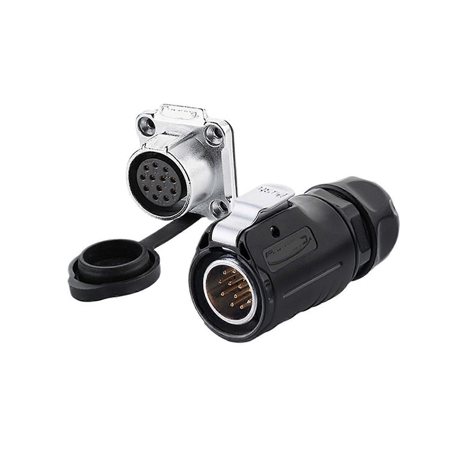 LP20 Industrial Aviation Socket 12-Core 5A Power Signal Connector Flange Mount For LP20 Series Rugged