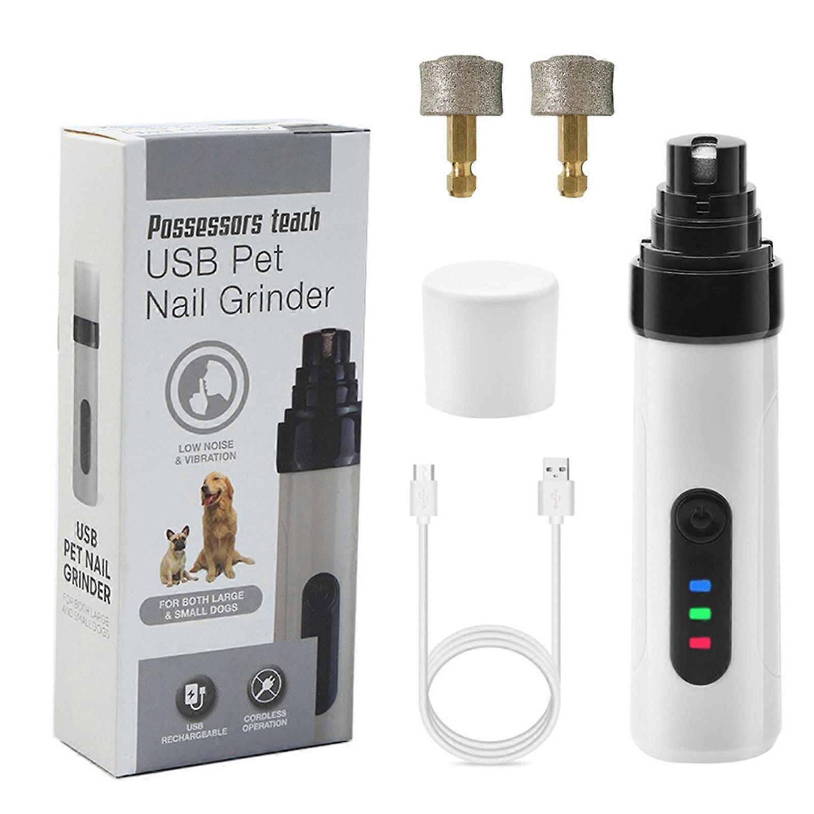 Professional Pet Nail Grinder With 2 Speed Design USB Rechargeable Nail Clippers Low Noise Design For Dog and Cats Use Multicolor