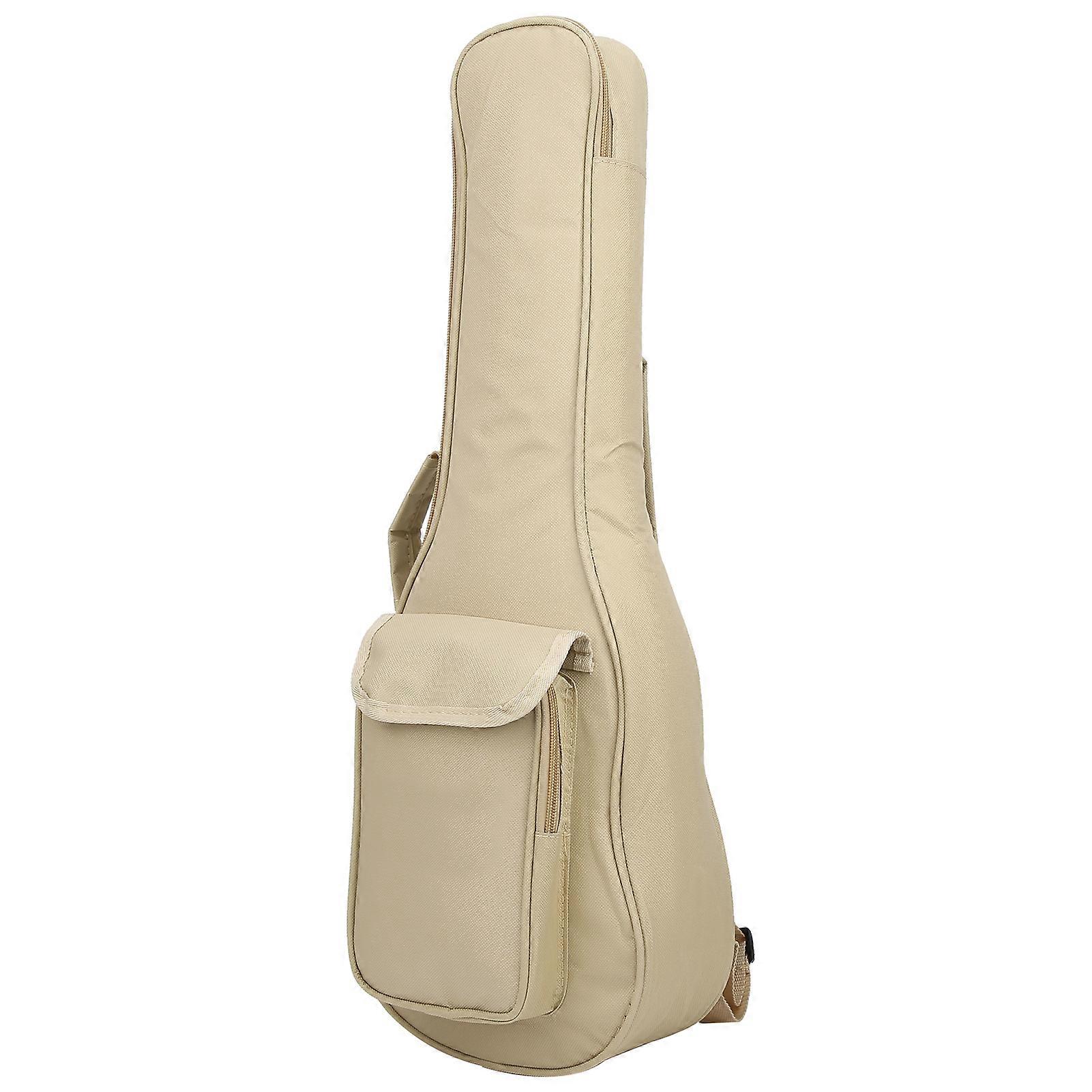 Ukulele Carry Bag Case Guitar Parts Musical Instrument Accessories Beige 24in IN‑25