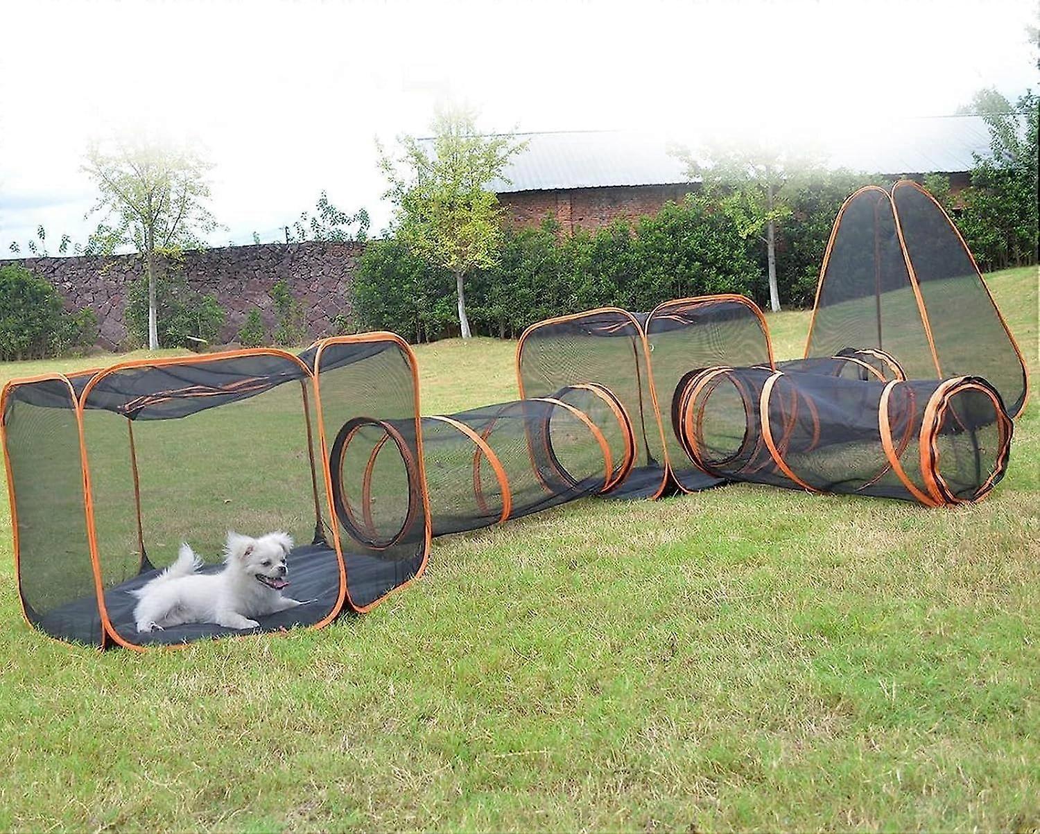 6 in 1 Outdoor Cat Enclosure Portable PopUp Tent Playpen for Cats Small Animals