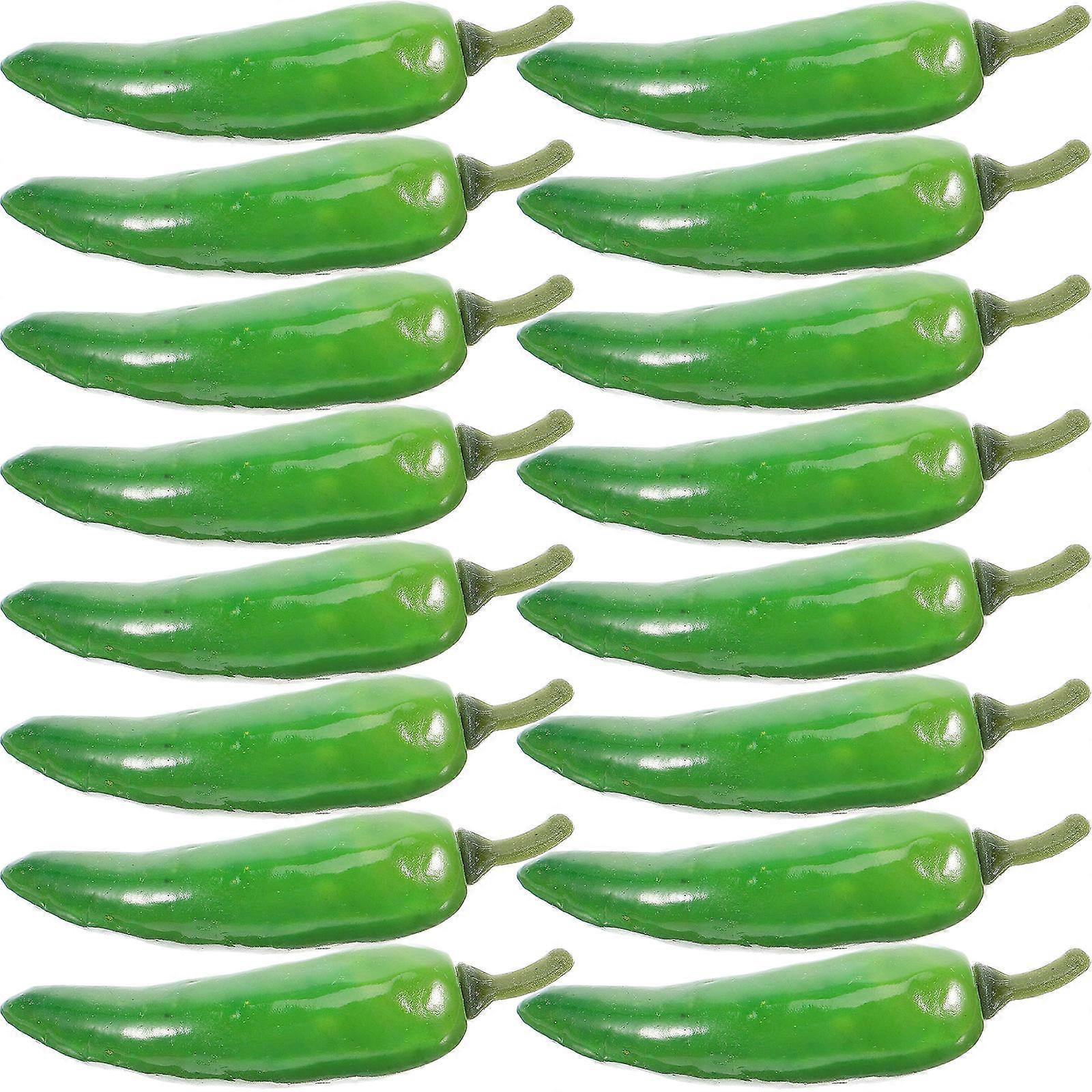 30pcs Realistic Artificial Chili Peppers for Home Decoration, Photography Props, High Simulation Faux Vegetables Food Models