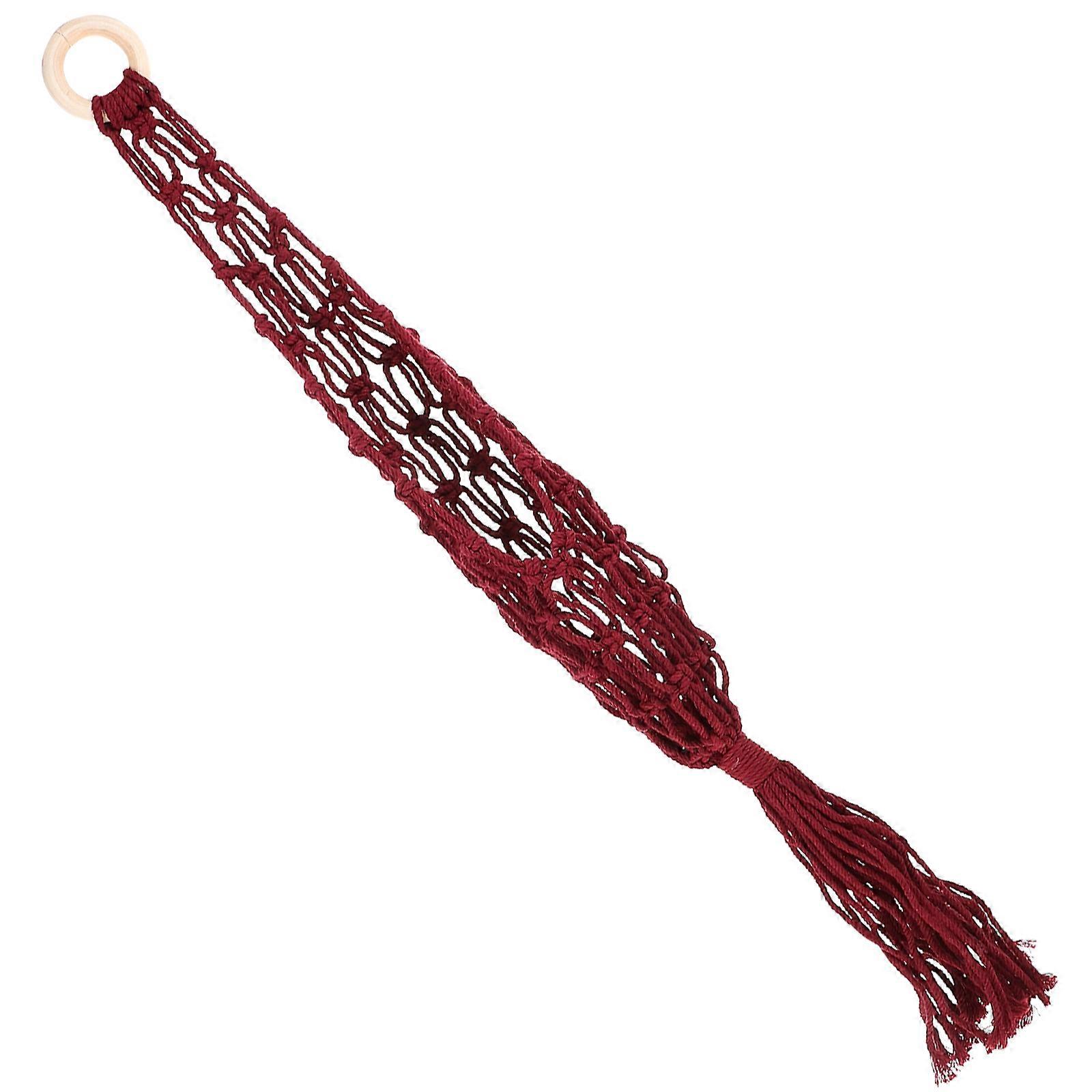 Hanging Macrame Fruit Basket Multi Function Kitchen Storage for Vegetables and Fruits, Hand Woven Cotton Rope with Air Circulation, Stylish Home Decor