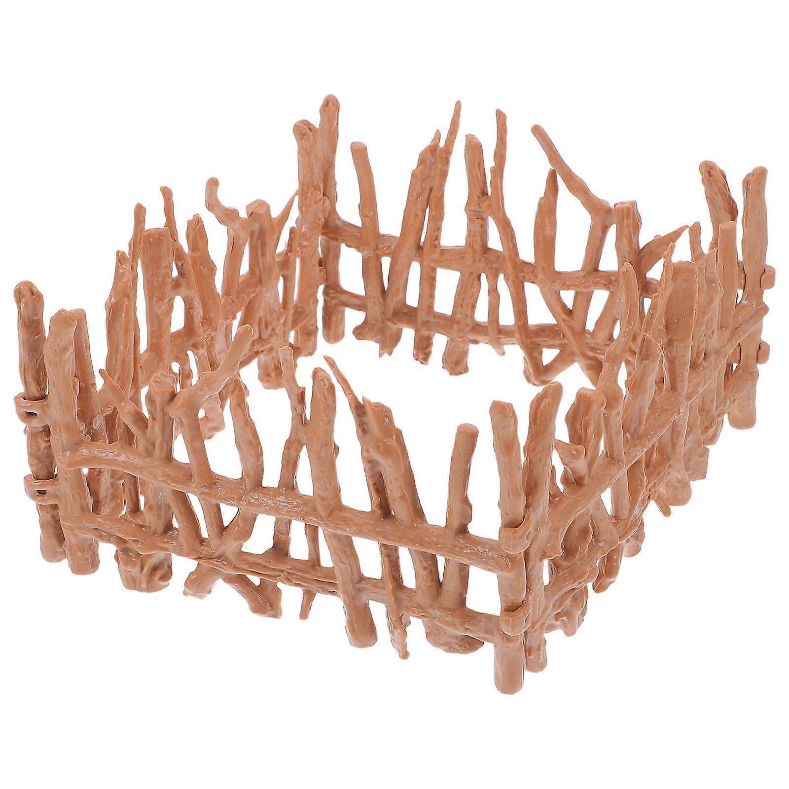 Miniature Plastic Fence Model Realistic Garden Fencing for DIY Micro Landscape Decor – Durable Lifelike Design for Home and Office Decoration, Ideal