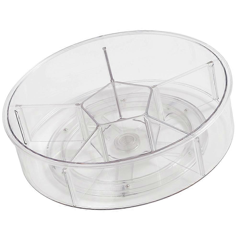 Multi Functional Rotating Storage Rack For Kitchen Organizing 29.5X29.5X8.5CM Transparent Acrylic Storage 1Pack