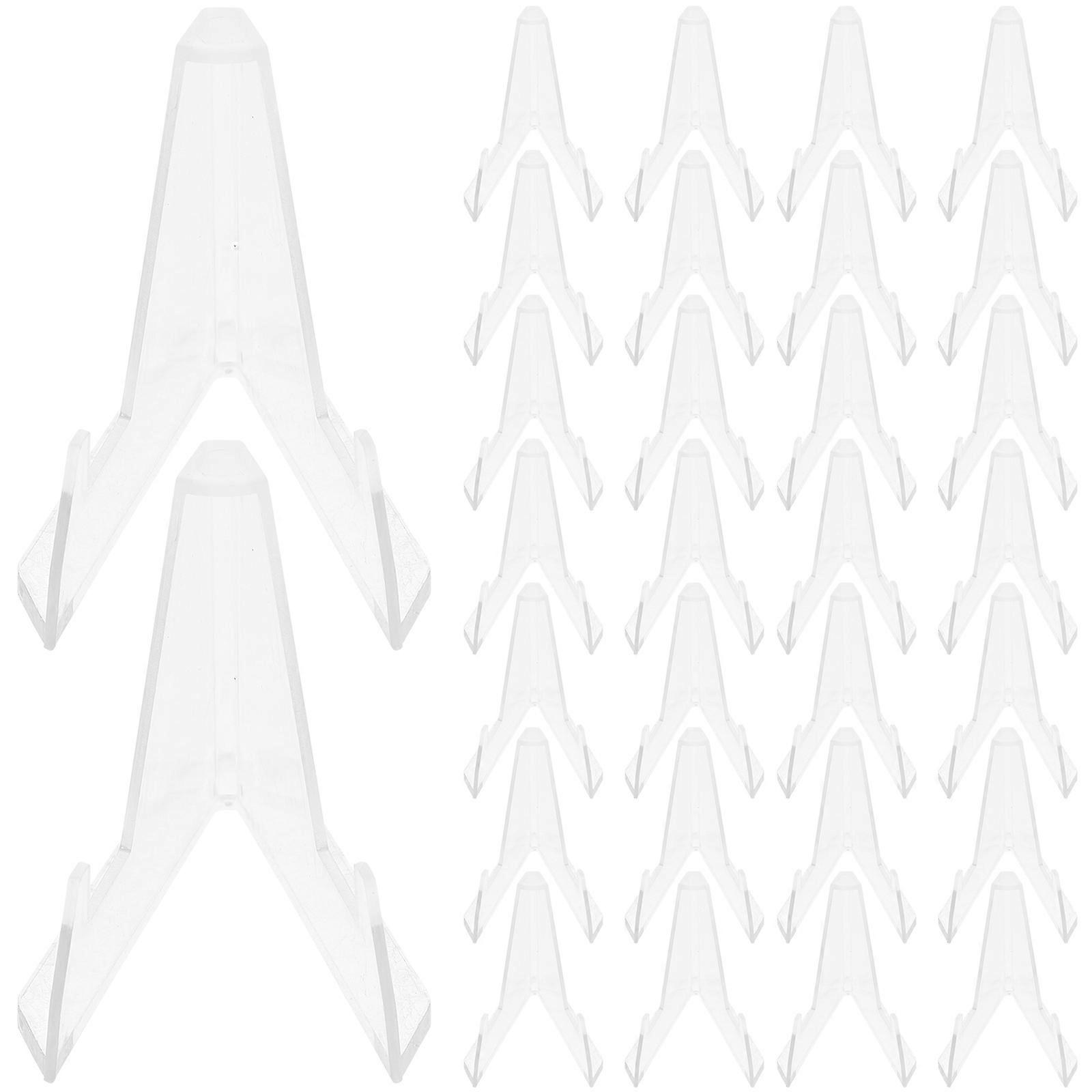 30pcs Acrylic Coin Display Stands for Storage Clear Transparent Medal Holders with Smooth Edges