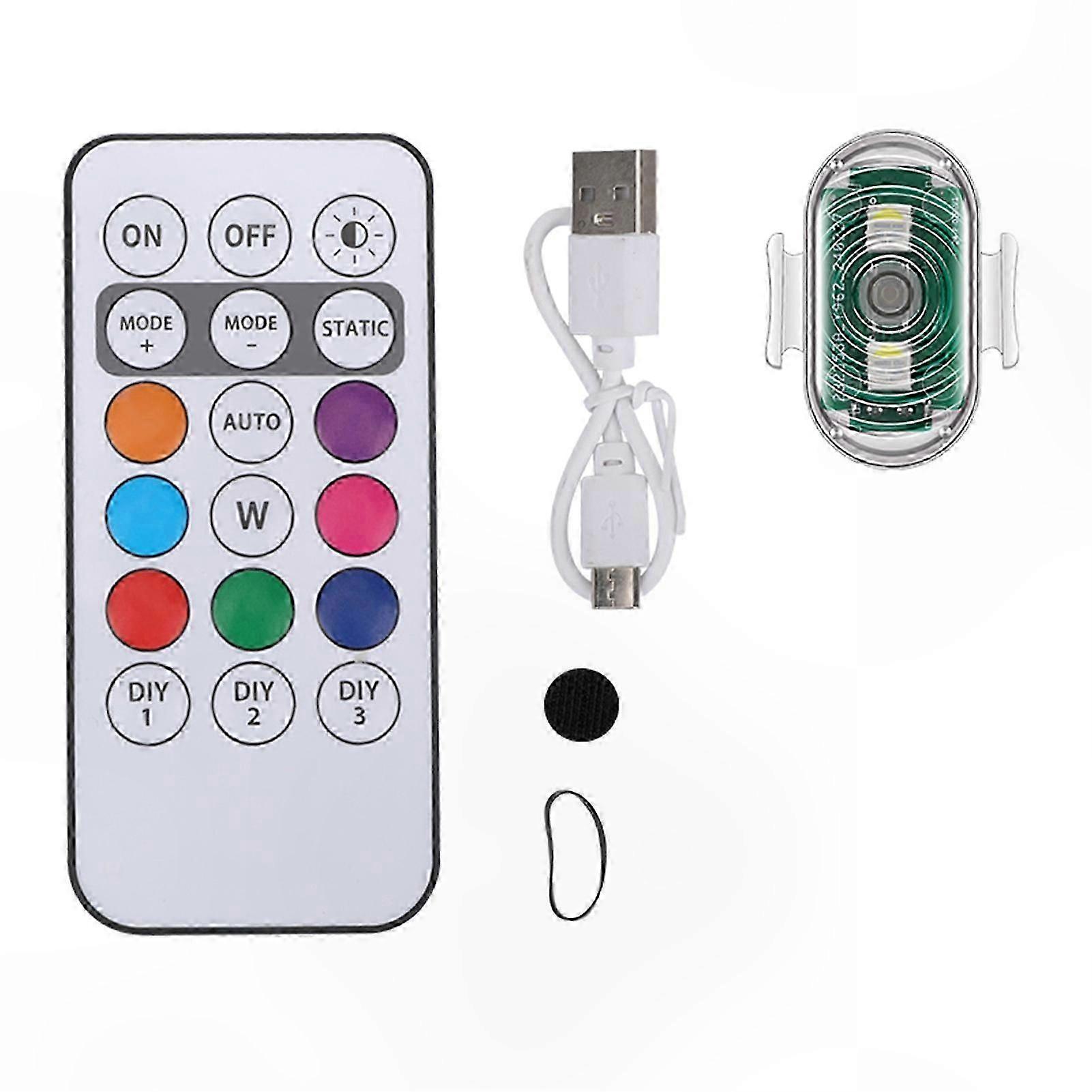 LED Strobe Light with Remote Control, Multiple Modes, Waterproof, Rechargeable, Emergency Flashing Light for Various Uses