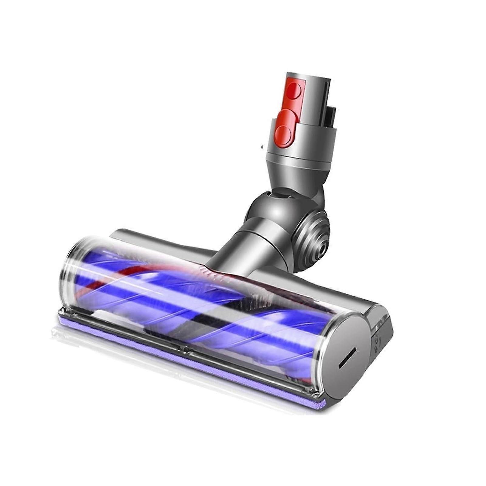 Anti-Tangle Cleaning Head With Direct Drive For Dyson V7 V8 V10 V11 V15, Light Grey With Timer, Motor Head, Turbo Tool