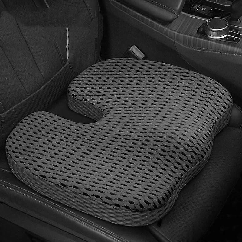 Autositzkissen für Tesla Model Y 2021 2022 2023, Ergonomisches Memory Foam Steissbeinkissen, Dunkelgrau, Orthopädische Sitzerhöhung