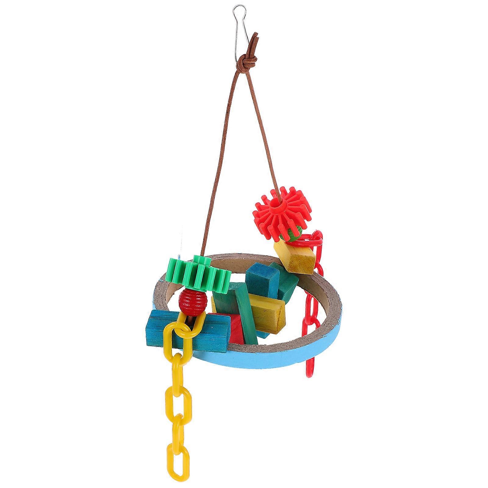 Pet Toy For Parrots Chewing Cages Daily Use 32.50X17.00X13.80CM Assorted Color Safe Material 1 Set