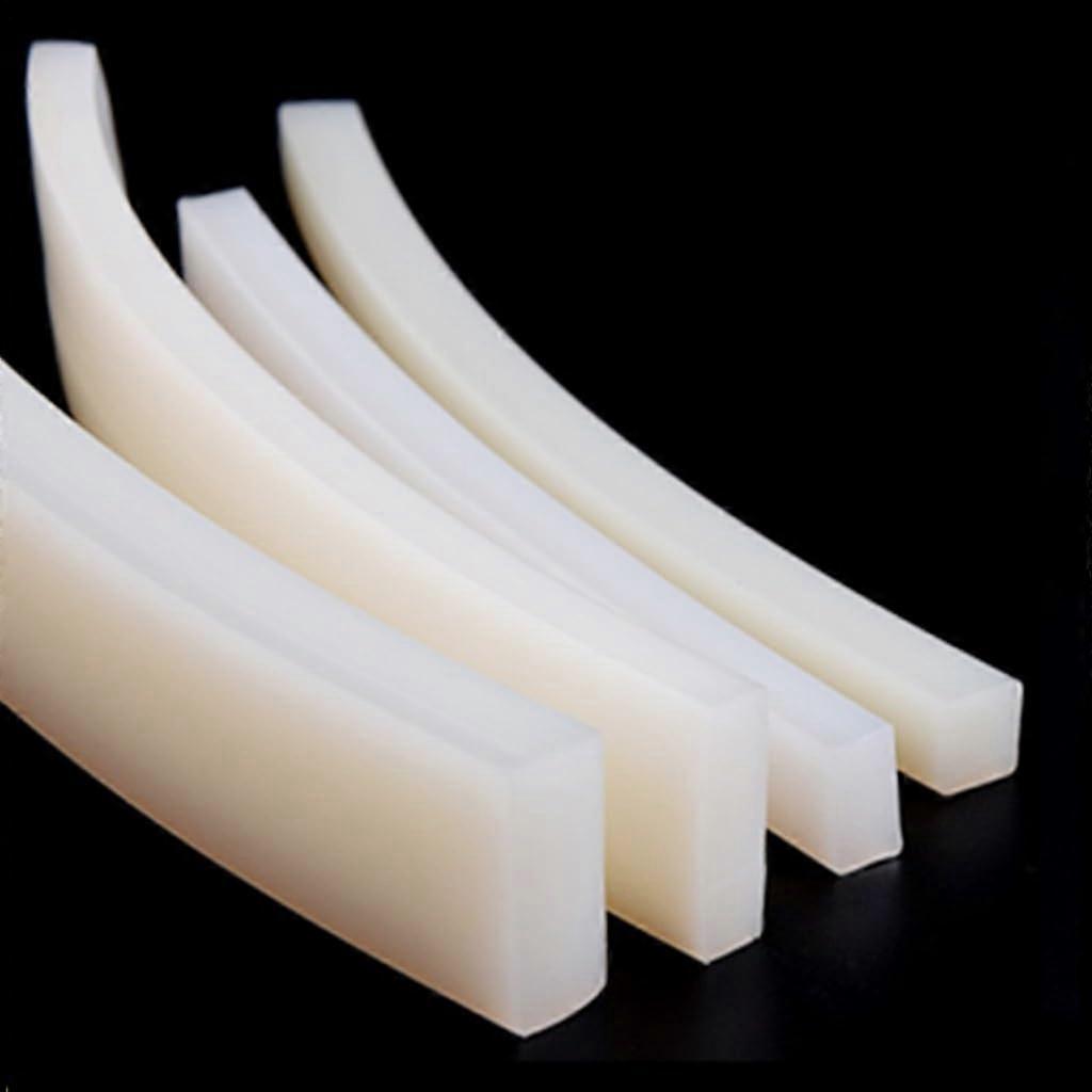 Silicone Sealing Strip Temperature Resistant 1 Meter 5x20mm Solid Rubber Weatherproof 1 Piece