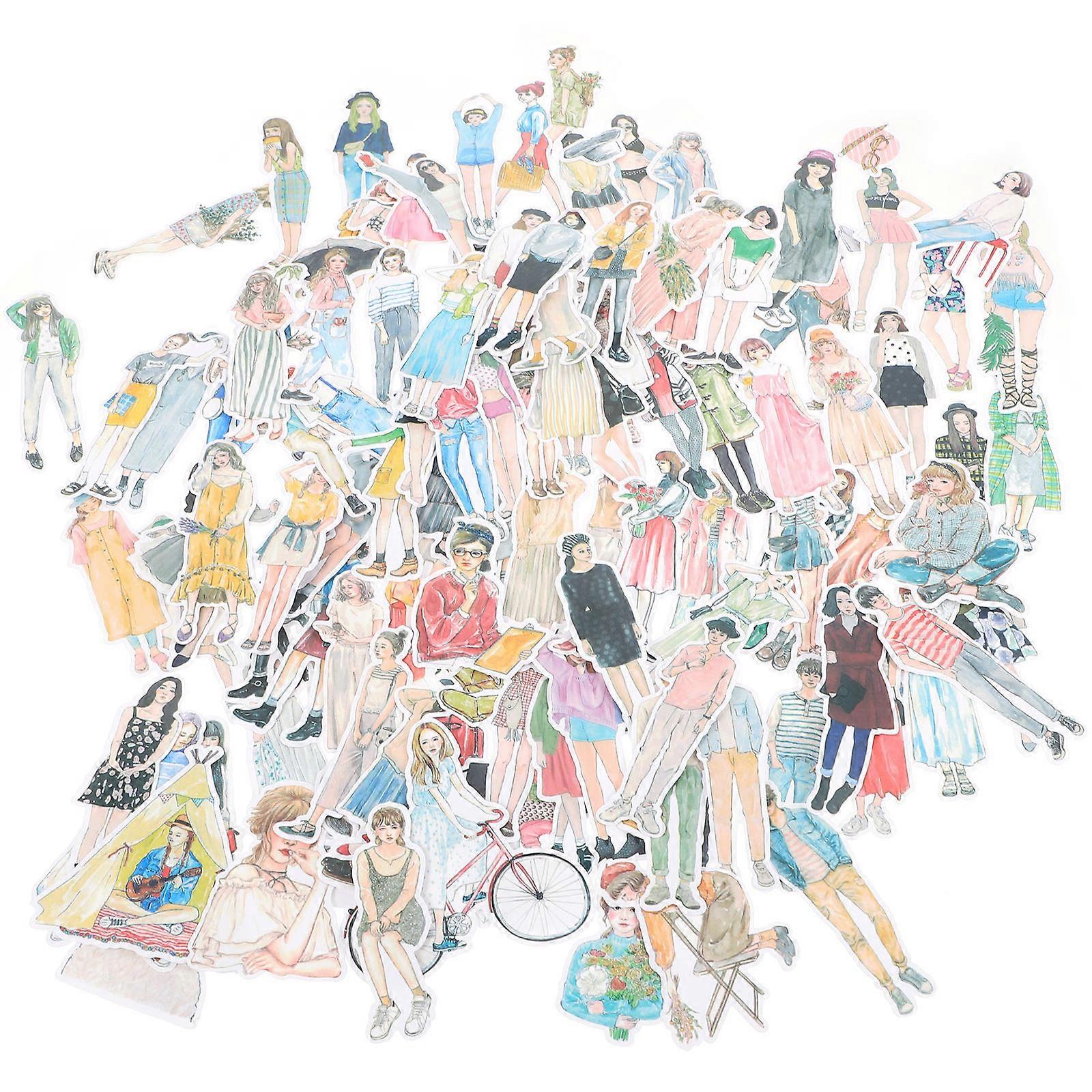 Handaccount Stickers Scrapbook Stickers for Decoration 216Pcs Multicolor Decals