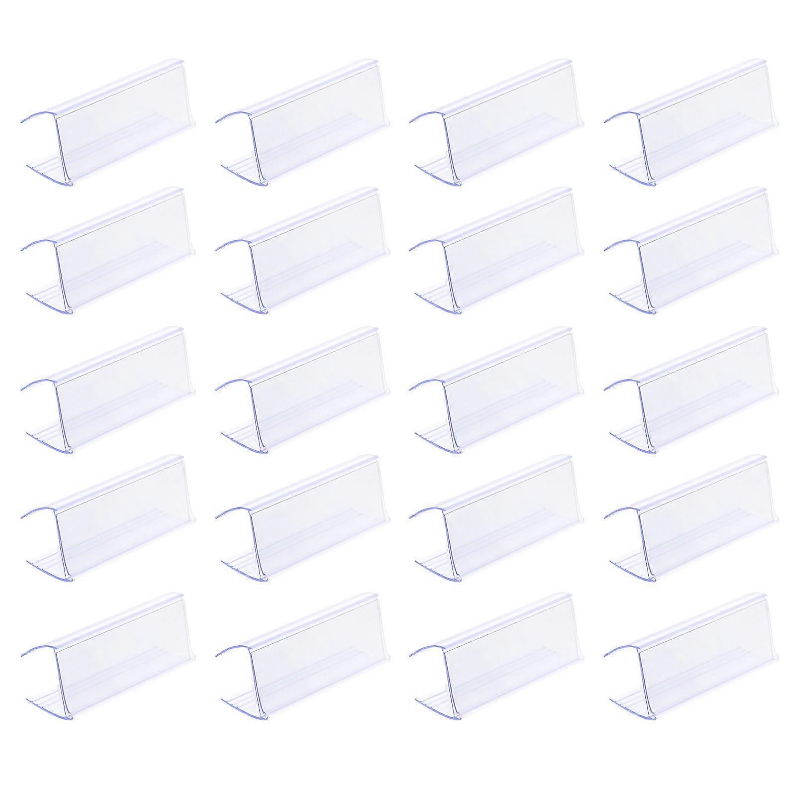 Price Display Tag Holders Transparent Price Tag Holder For Market Price Display Simple Design 6.5X2.8X2.5CM 20Pack