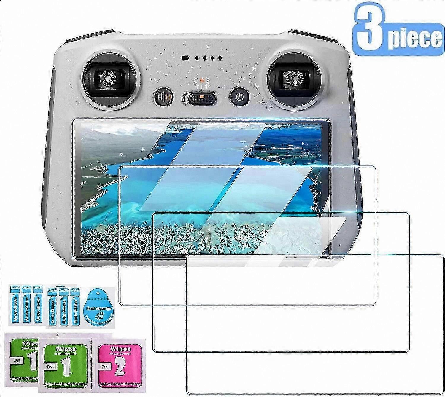 HD Tempered Glass Screen Protector for Drone Remote Controller, Compatible with Mini 3 Pro RC Accessory, 1/2/3PCS Pack