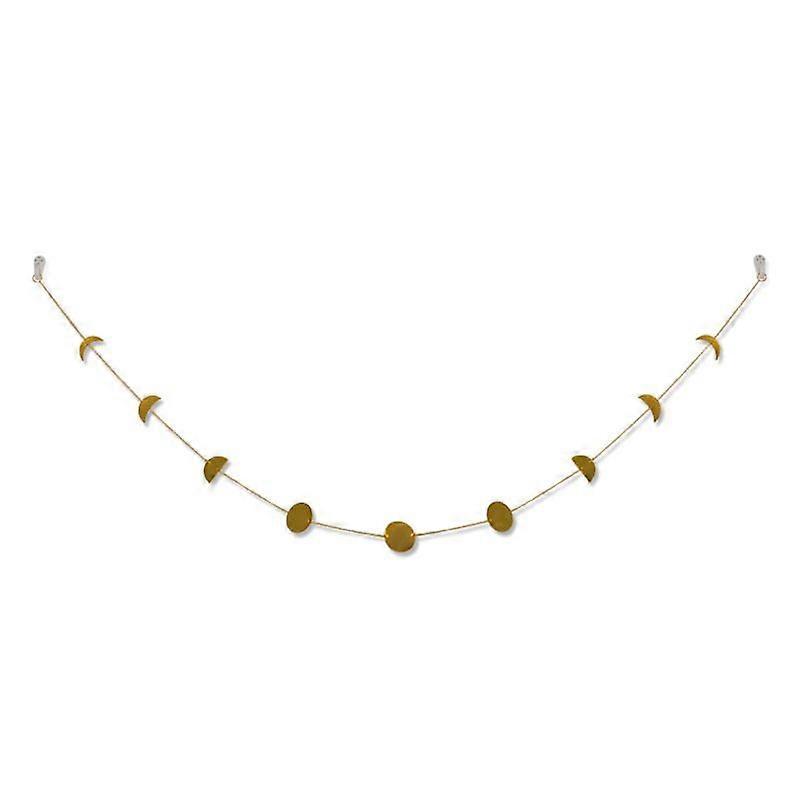 Moon Phase Chains Heavenly Wreath Boho Shiny Wall Hanging Ornament for Home Kids Room