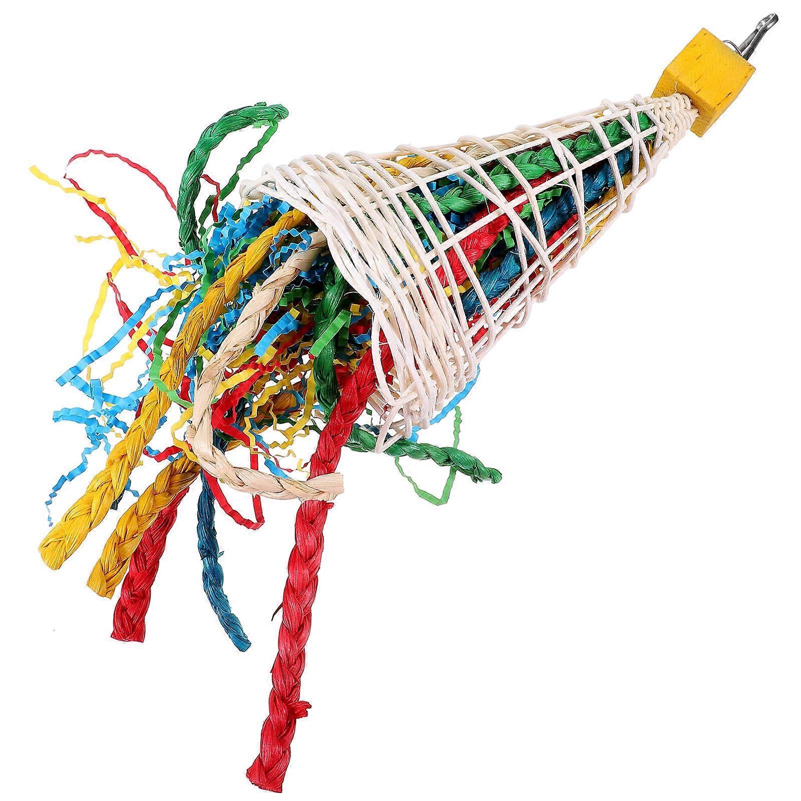 Hanging Bird Toy Bird Cage Decoration For Pet Parrots 35.50X8.50X8.50CM Rustic Style 1 Set