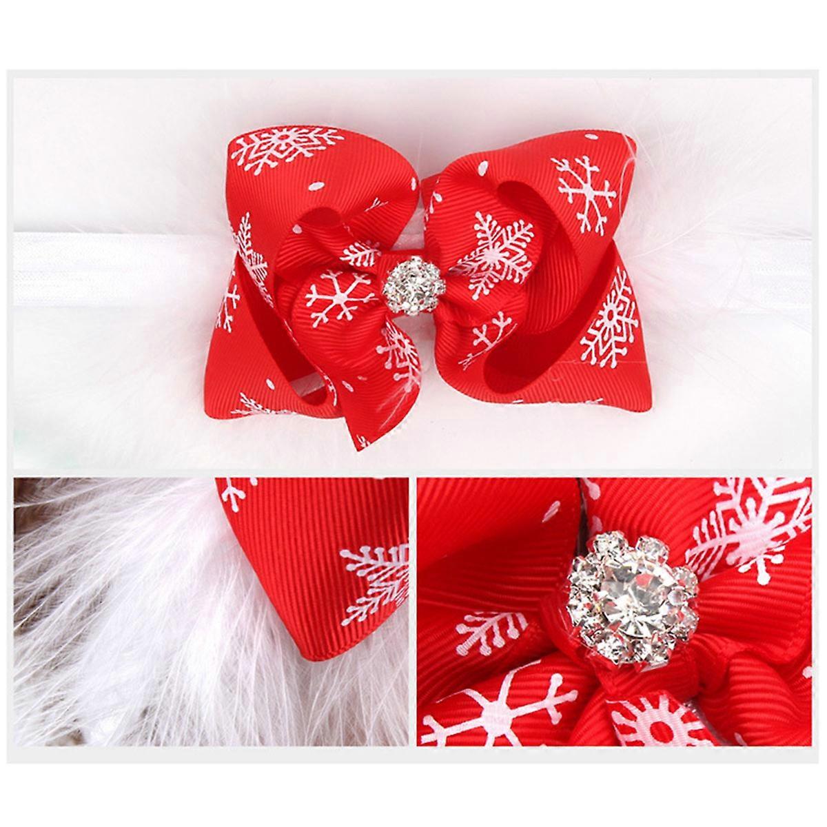 Baby Girl Christmas Headband with Bowknot Hair Band for Baby Girls