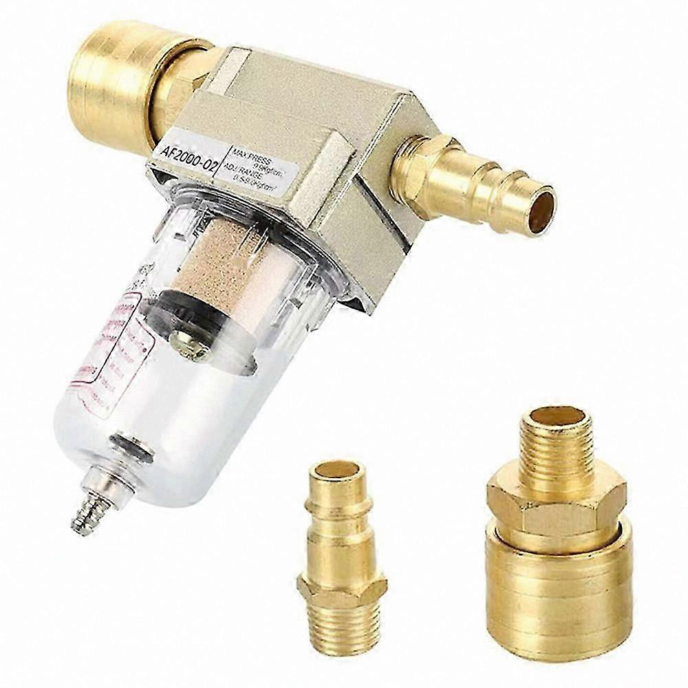 Air Compressor Filter with Water and Oil Separation, 1/4 Inch Quick Connect Separator for Compressed Air Systems