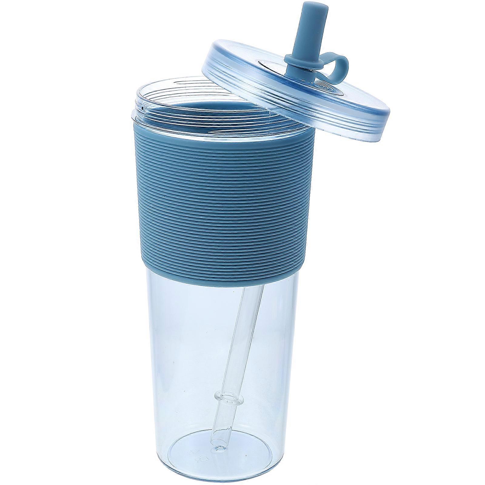 Leakproof Water Cup With Straw For Daily Use 26X10CM Transparent Material Storage 1Pcs