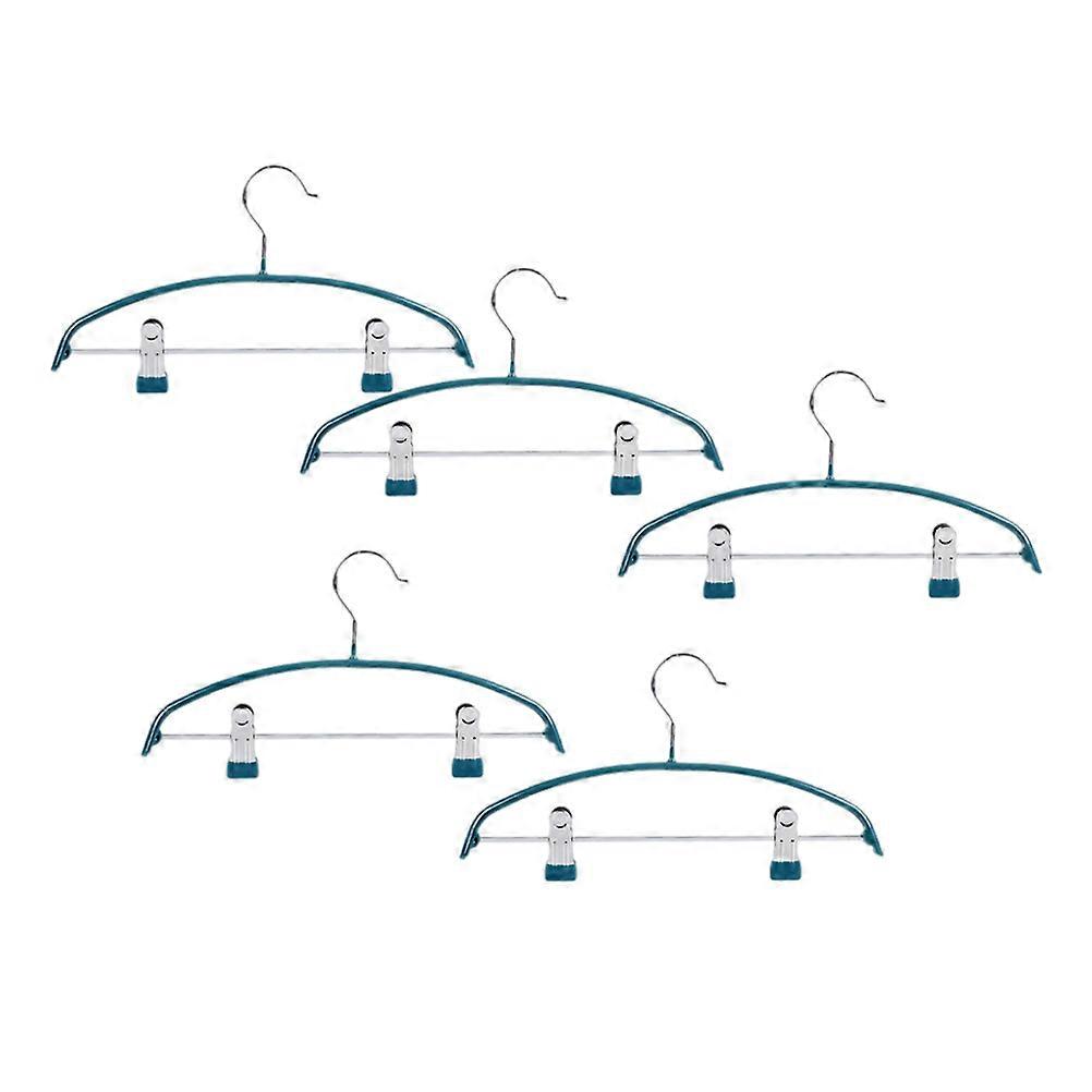 Non-slip Clothes Hanger With Clip 5PCS Adults Use Semi-circle Rack Green Design For Home Use