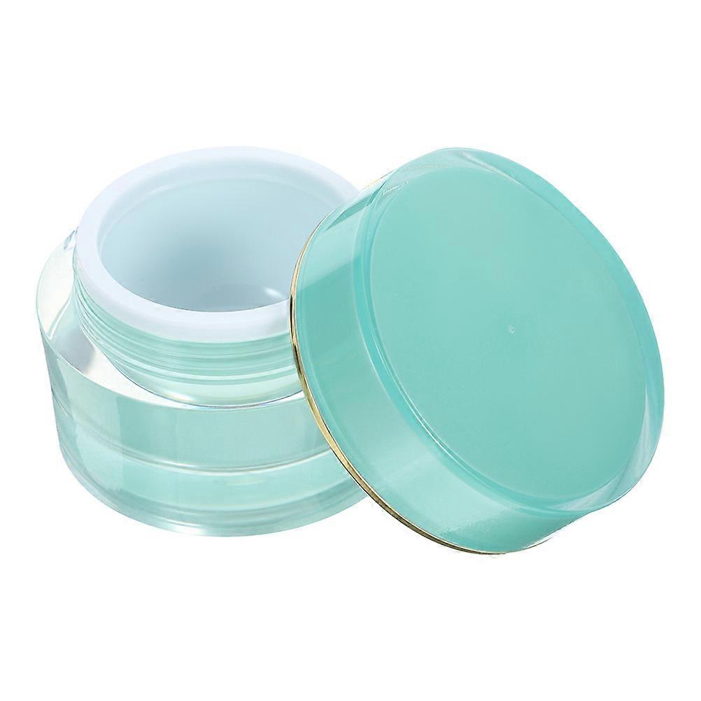 Green Acrylic Travel Cream Jar with Lid for Storage Leak Proof and Safe 30g