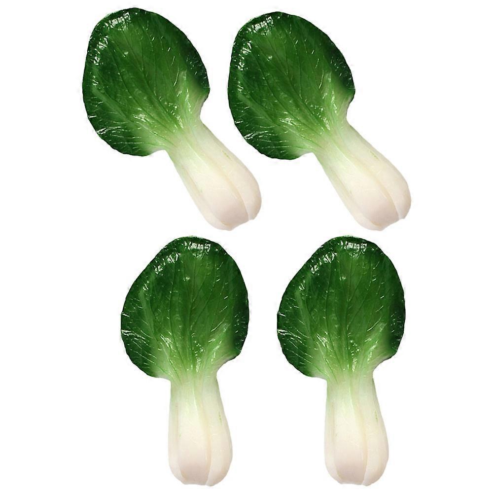 PVC Vegetable Models for Teaching with Realistic Simulation Safe for Kids Green 4pcs