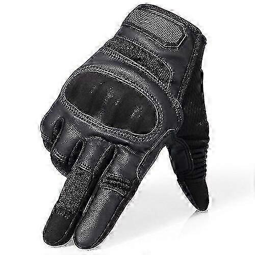 Touchscreen Pu Leather Motorcycle Full Finger Gloves