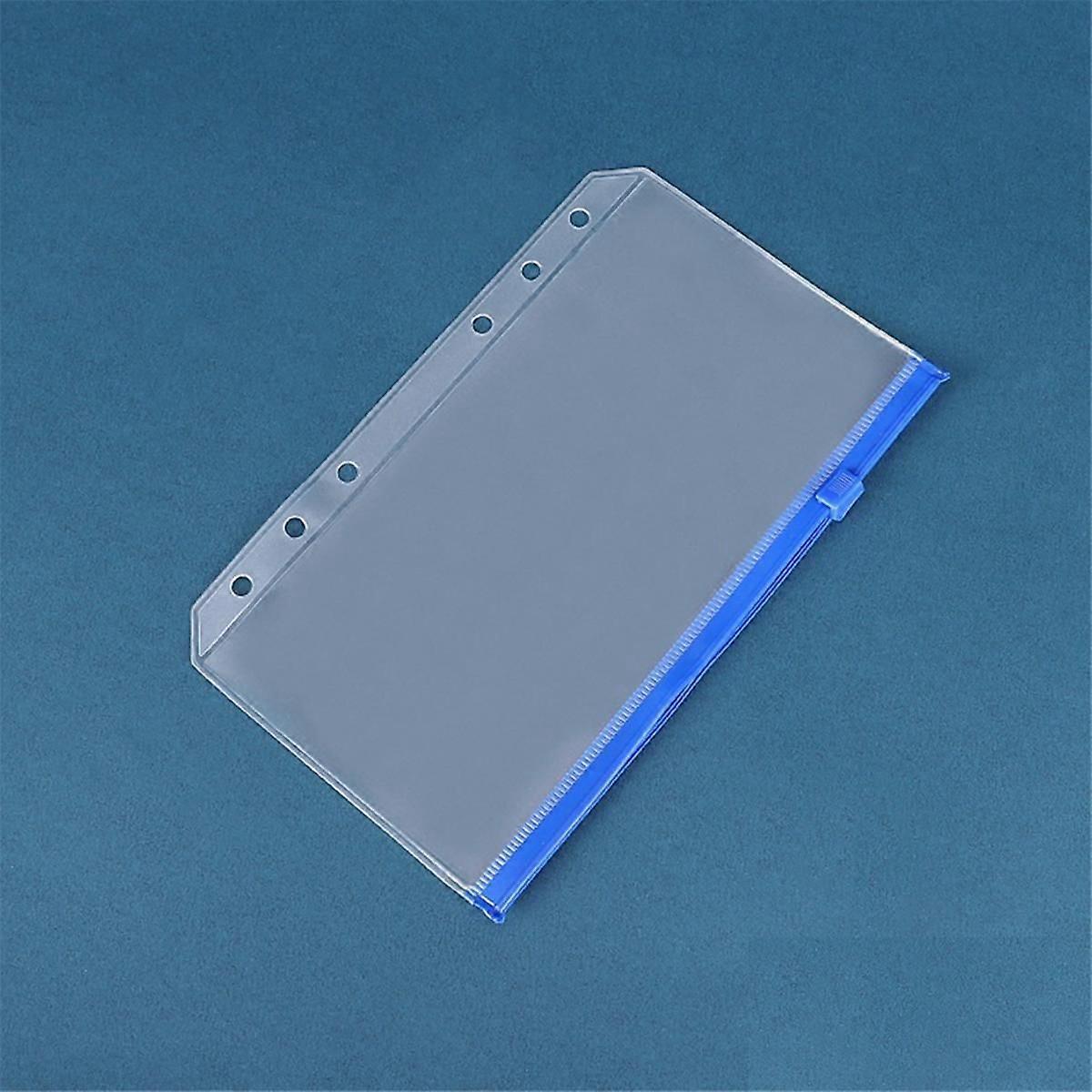 12Pcs A6 6-Hole Binder Pocket Waterproof PVC Budget Envelopes Zipper Binder Pouches for Notebook Planner Journey Binders