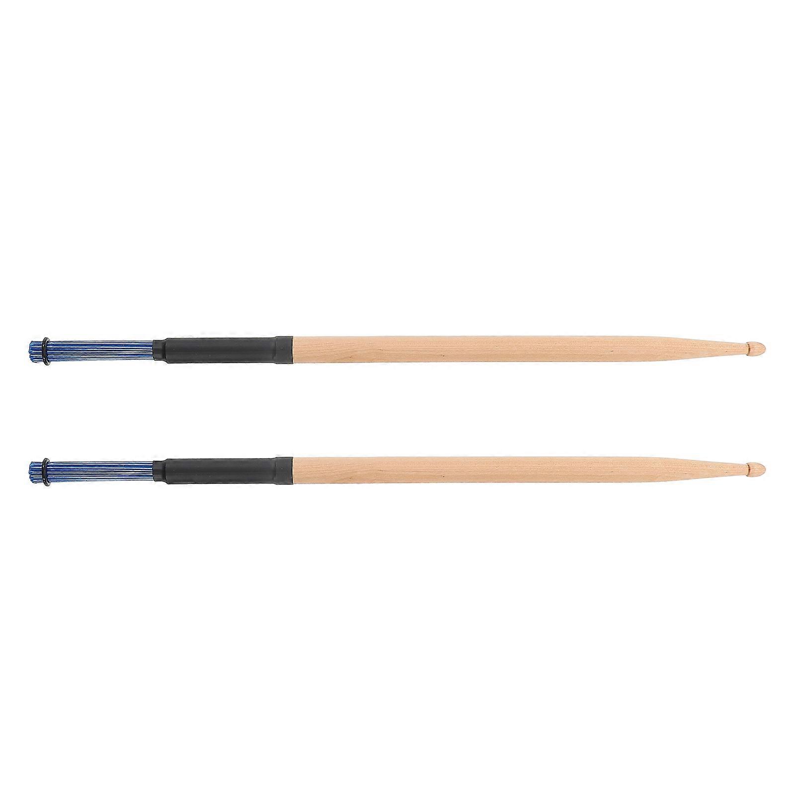 Drumsticks For Classroom And Stage Performance 1 Pair Blue Wooden Rhythm Sticks With Ergonomic Handle For Beginners