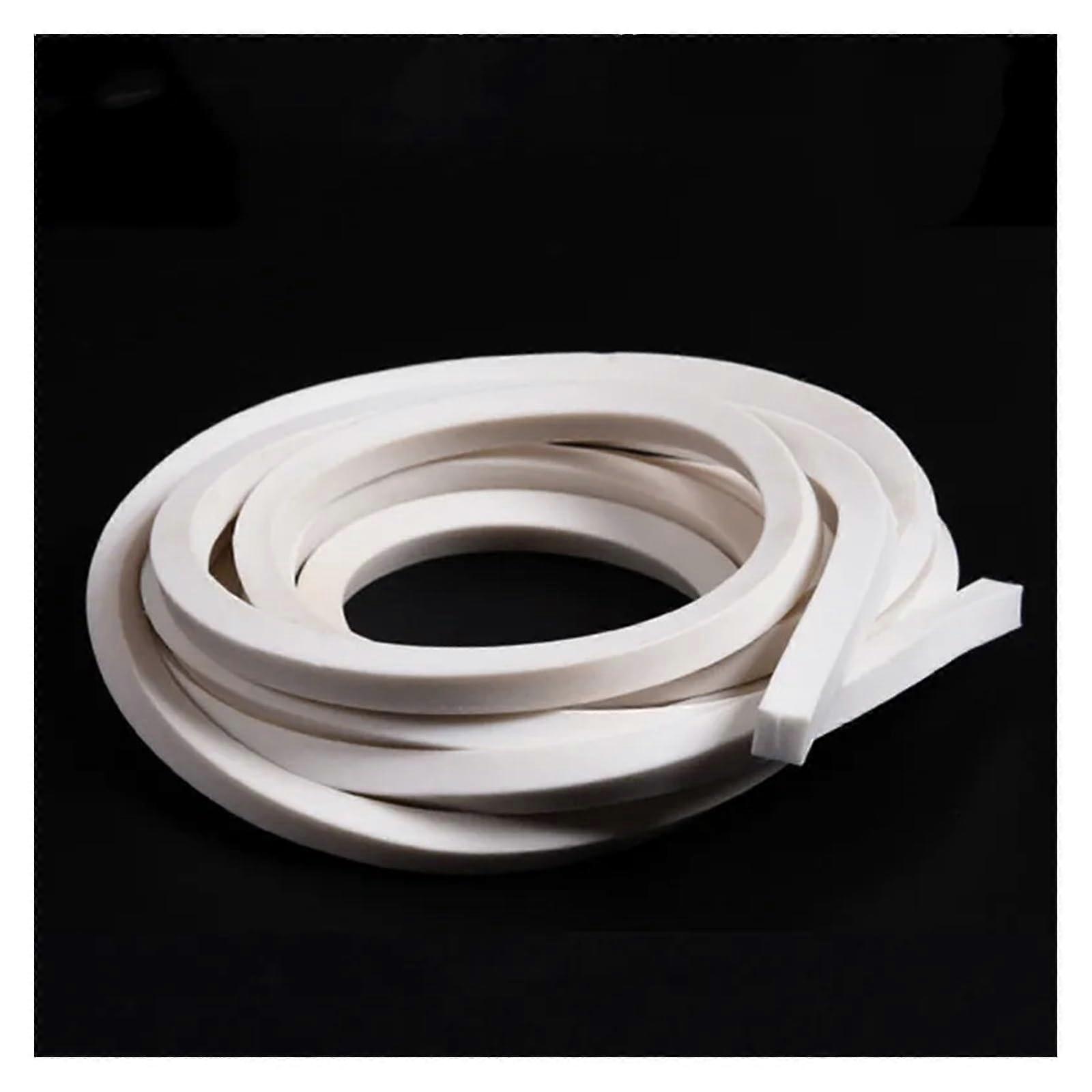 White temperature resistant sealing strip made of silicone foam, square strip, silicone, foamed rubber (10 x 15 mm, 3 m) 10 X 15 Mm 3meter