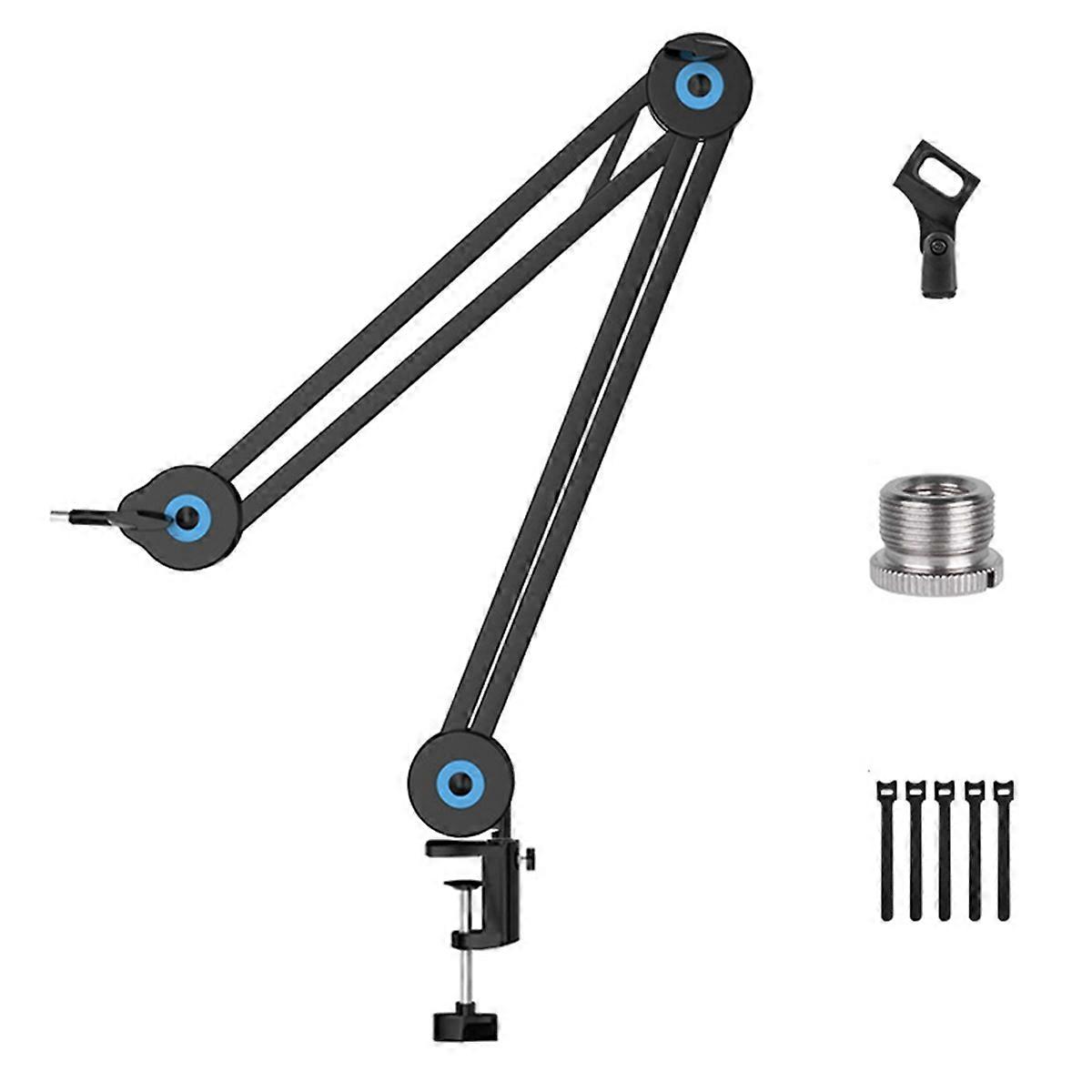 Mic Stand Universal Microphone Long Arm Stand Load Bearing Bracket with 5/8 Conversion Screw 360 