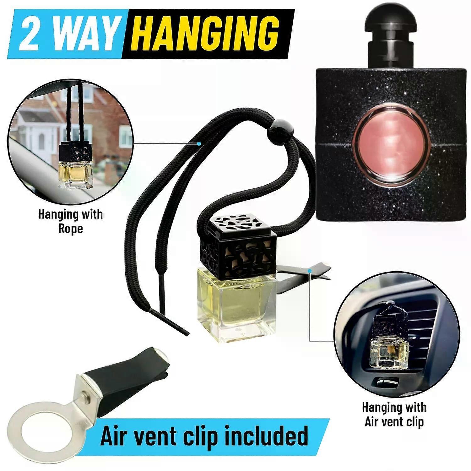 BLACK OPIUM Car Diffuser Air Freshener - Air Vent Clip Included - 2 way hanging